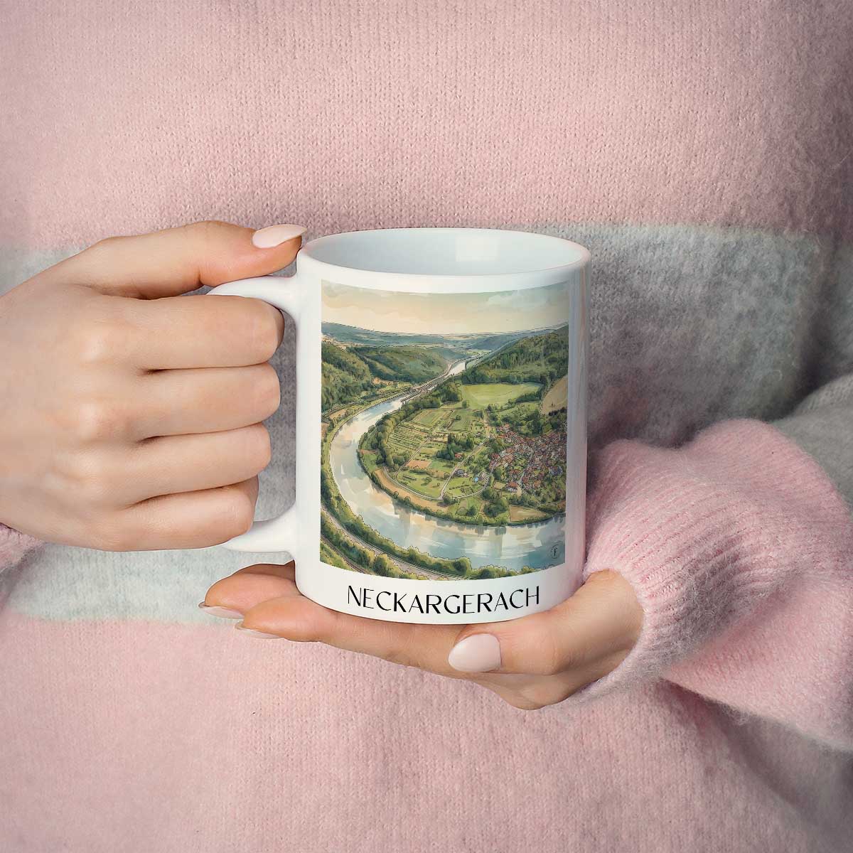 neckargerach-odenwald-deutschland-kaffeebecher-aquarell