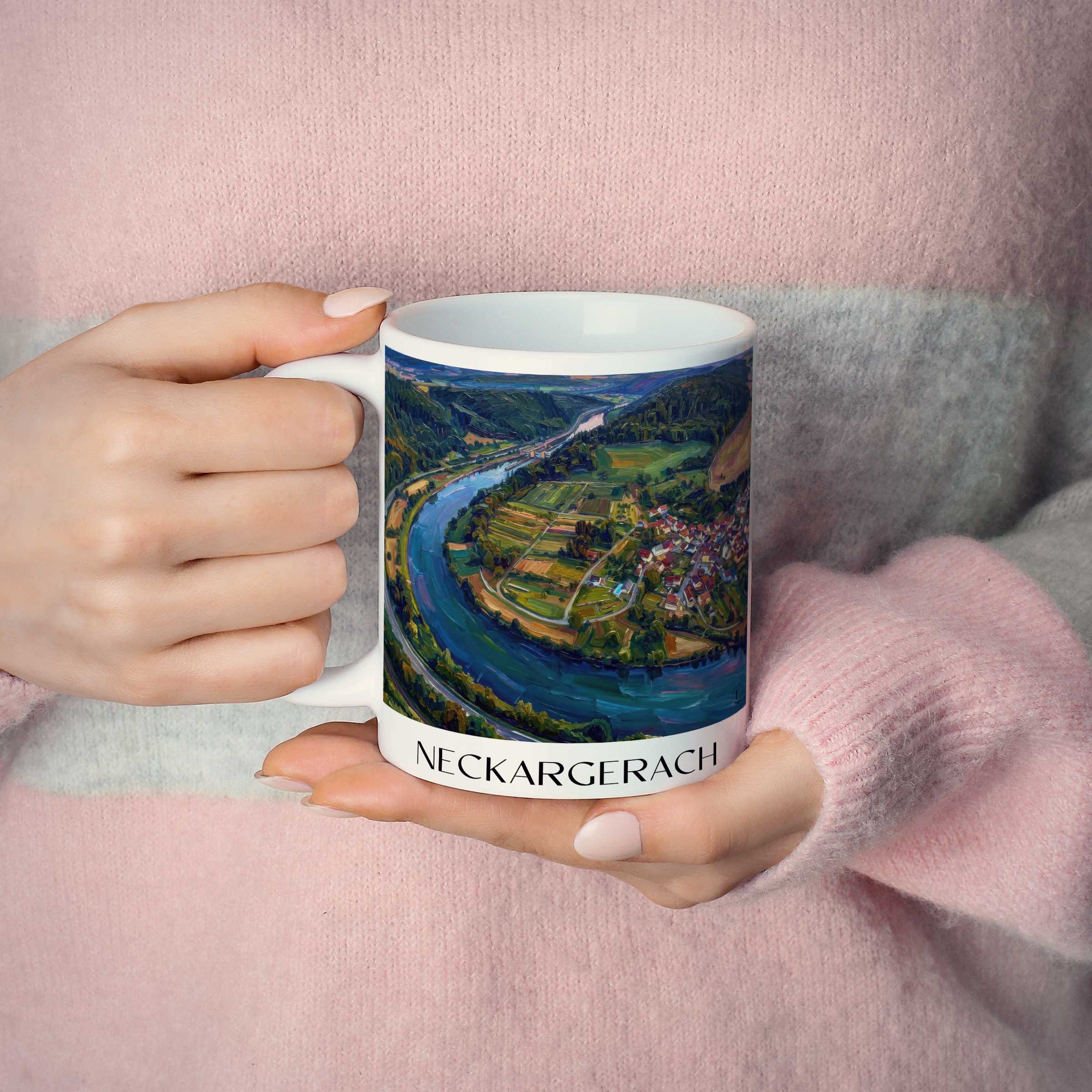 neckargerach-odenwald-deutschland-kaffeebecher-oil-painting-oelgemaelde