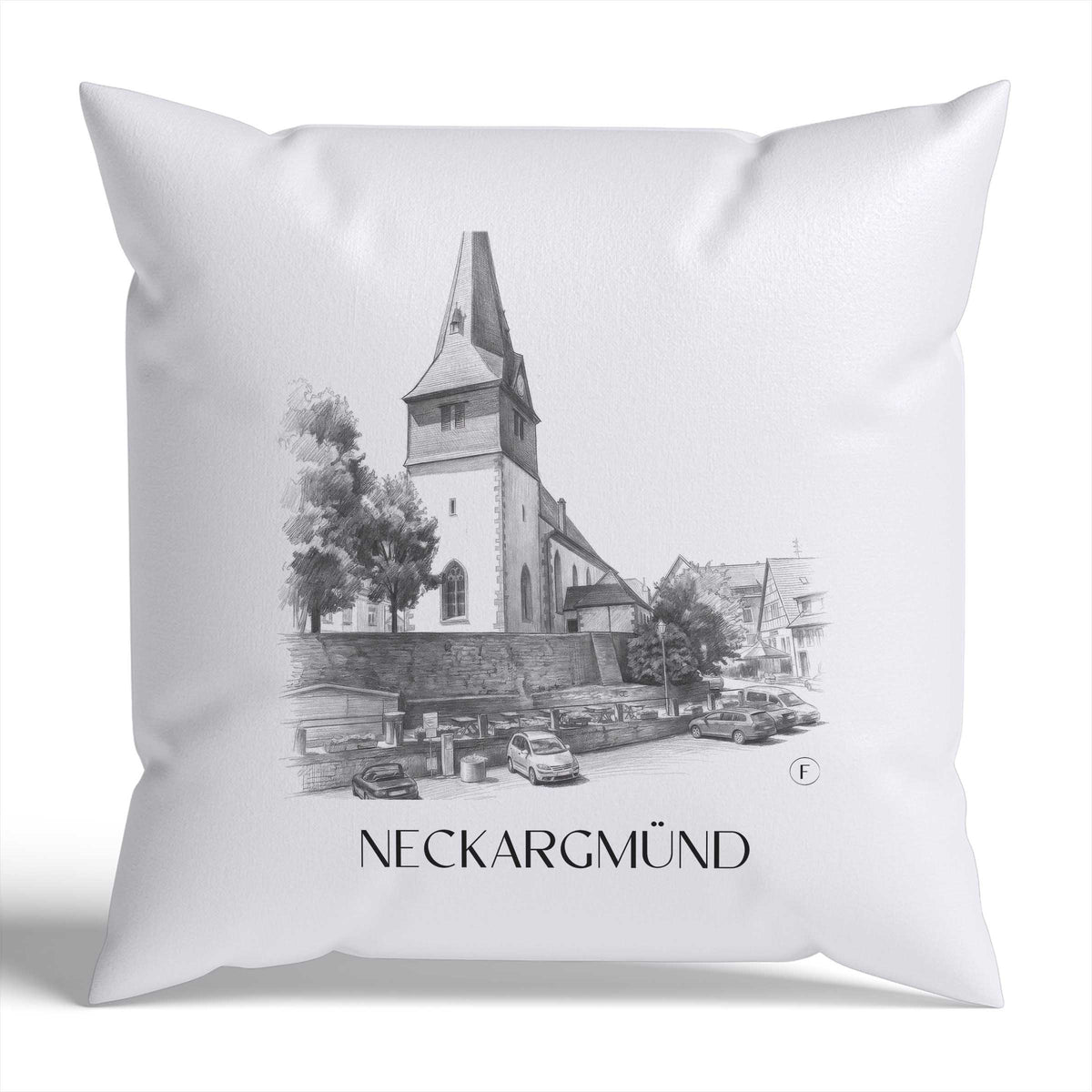 neckargmünd-neckartal-deutschland-kissenbezug-bleistift-zeichnung-drawing