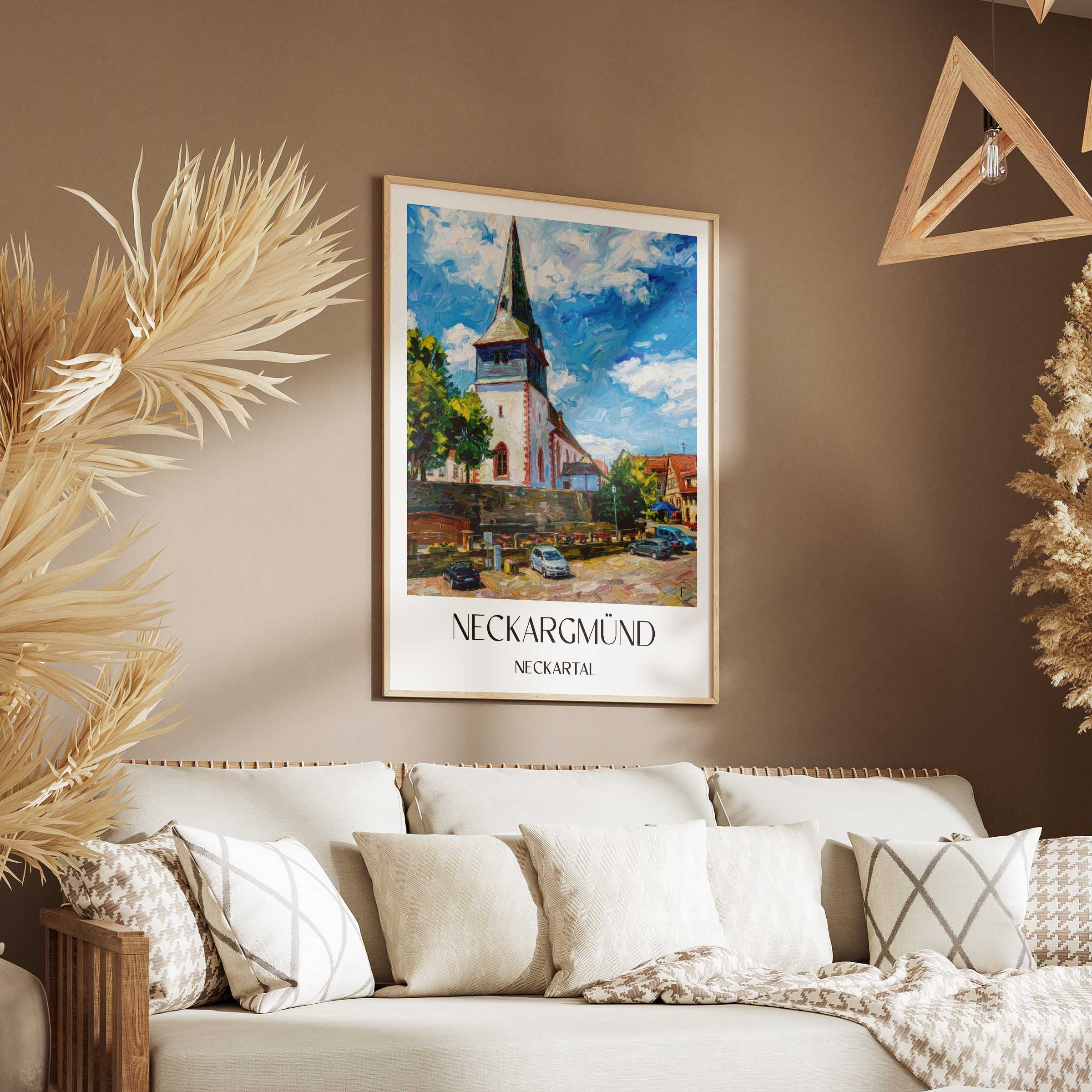 neckargmünd-neckartal-deutschland-poster-oil-painting-oelgemaelde