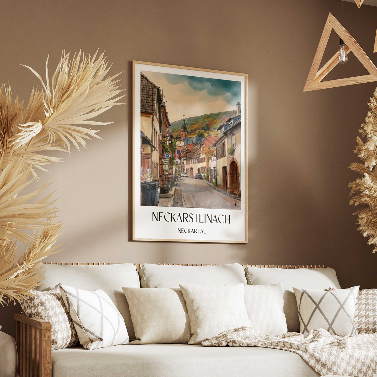 neckarsteinach-neckartal-deutschland-poster-aquarell