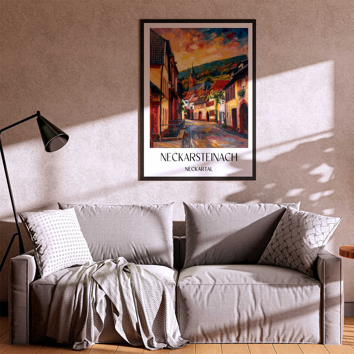 neckarsteinach-neckartal-deutschland-poster-oil-painting-oelgemaelde