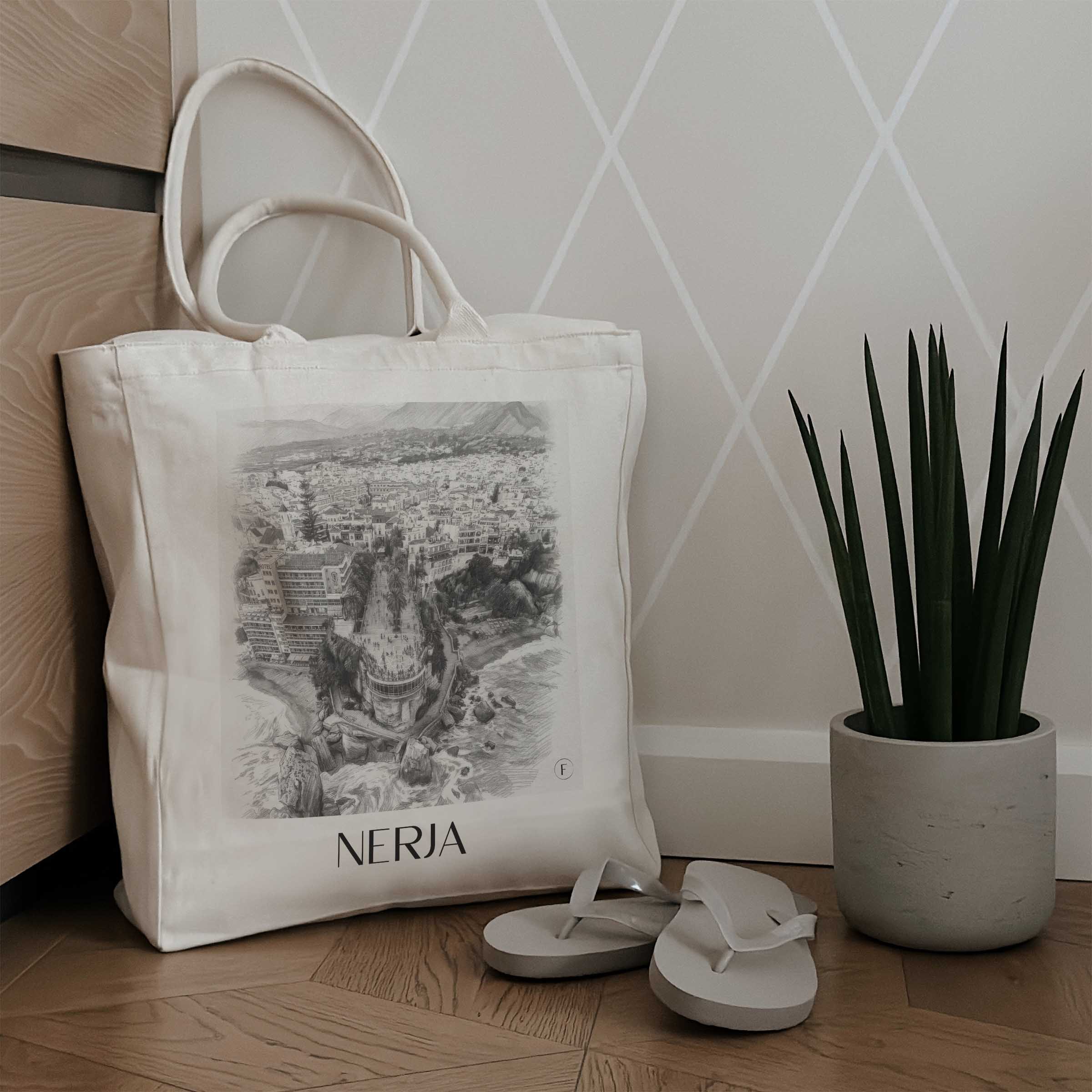 nerja-spanien-spanien-einkaufstasche-bleistift-zeichnung-drawing