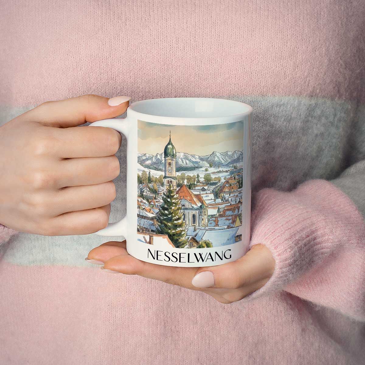 nesselwang-(im-winter)-ostallgäu-deutschland-kaffeebecher-aquarell