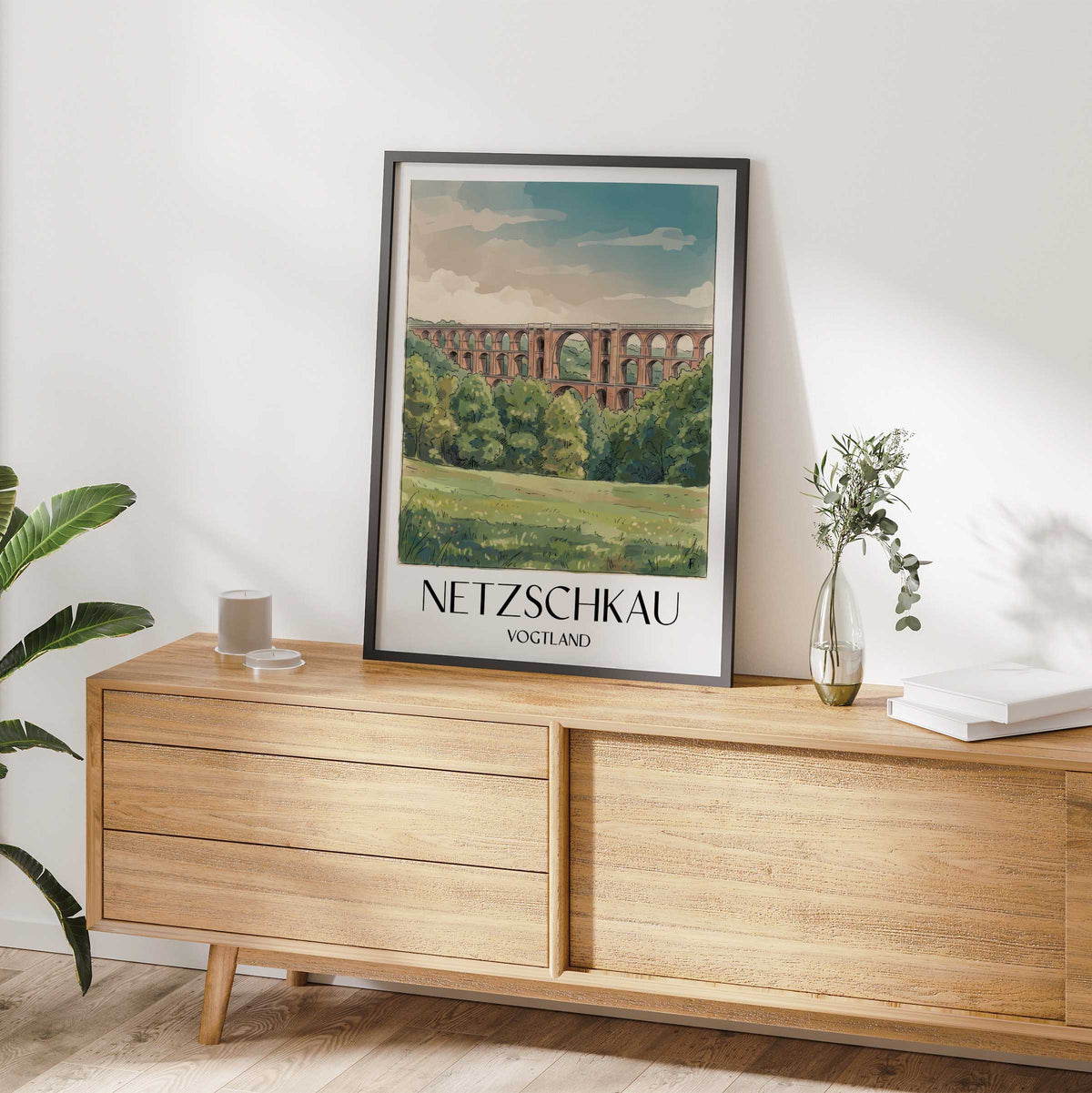 netzschkau-vogtland-deutschland-poster-aquarell