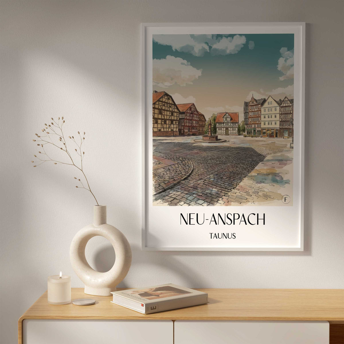 neu-anspach-taunus-deutschland-poster-aquarell