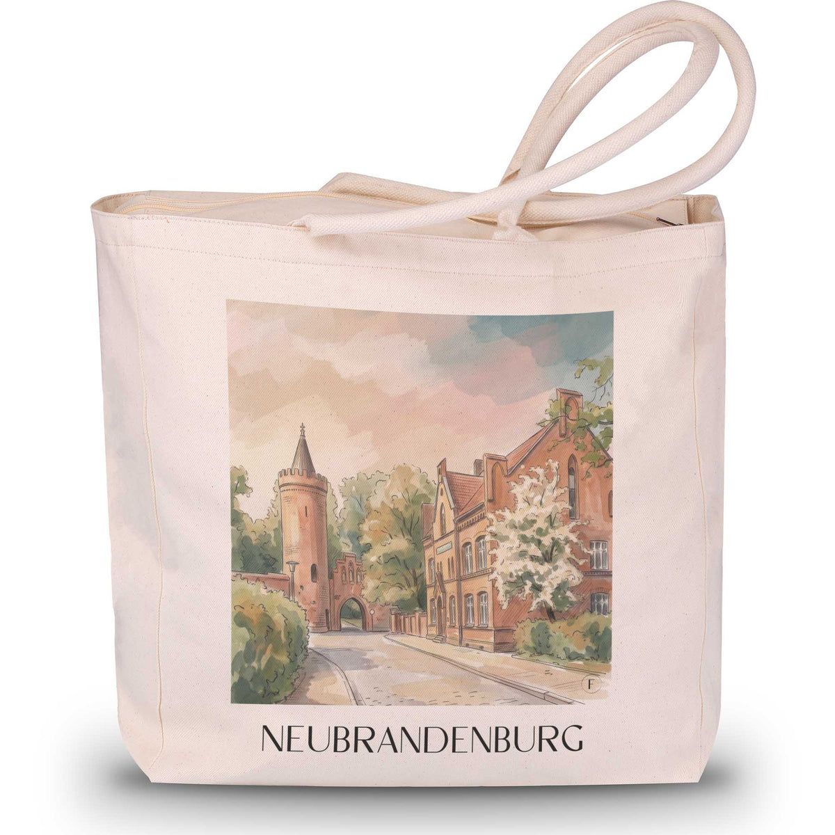 neubrandenburg-mecklenburg-vorpommern-deutschland-einkaufstasche-aquarell