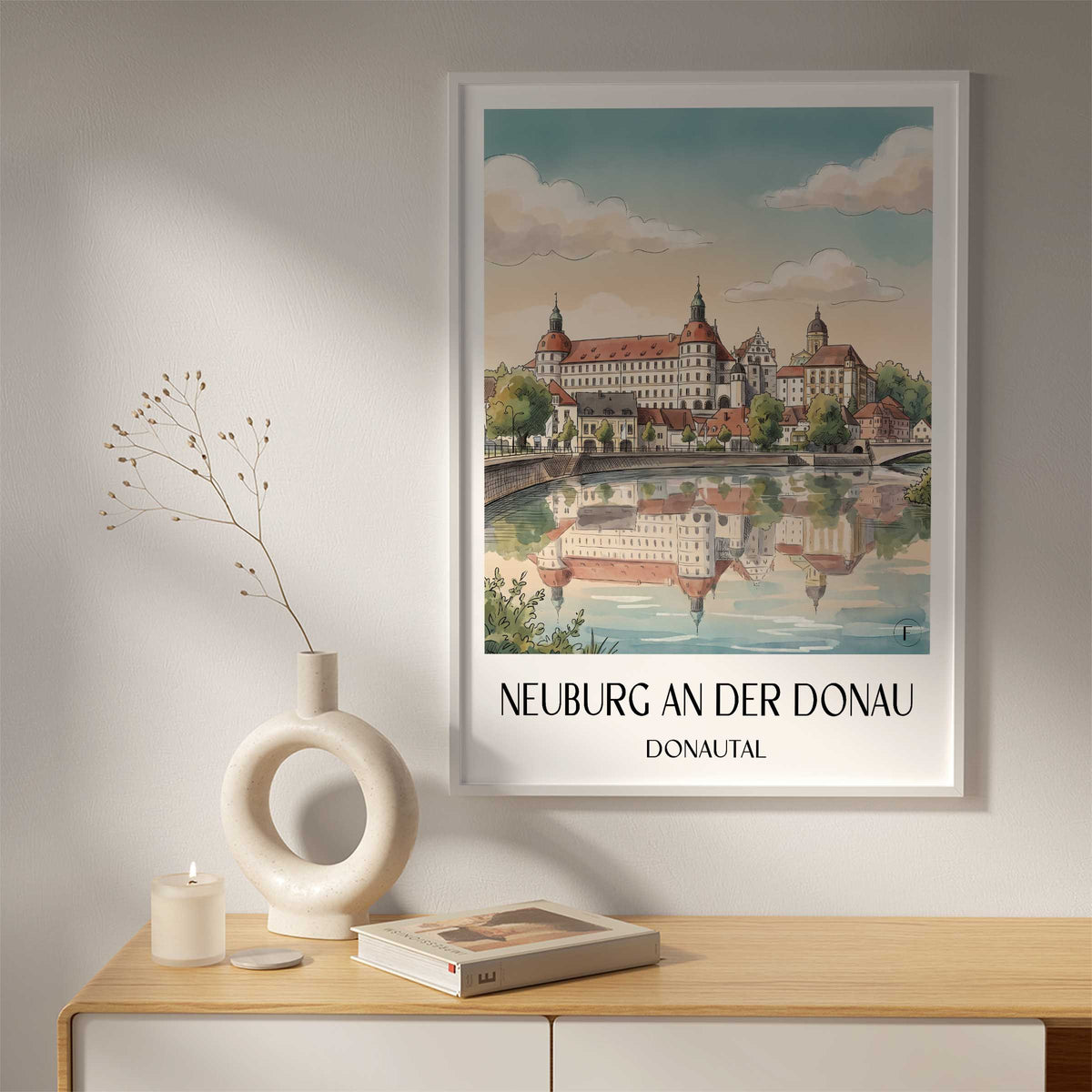 neuburg-an-der-donau-donautal-deutschland-poster-aquarell