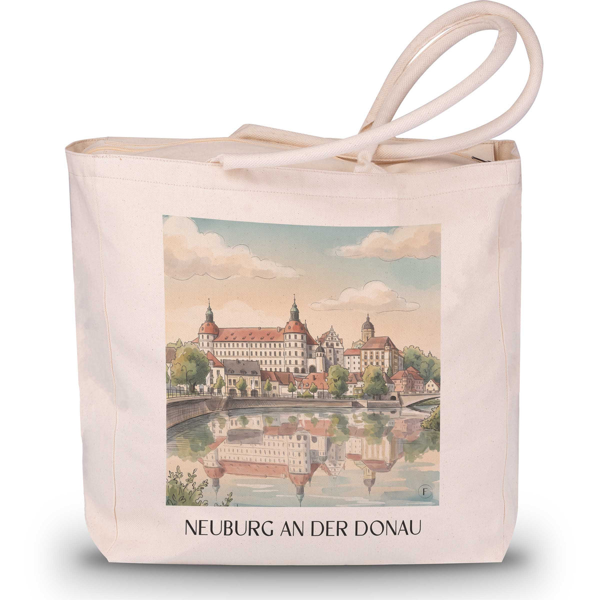 neuburg-an-der-donau-donautal-deutschland-einkaufstasche-aquarell