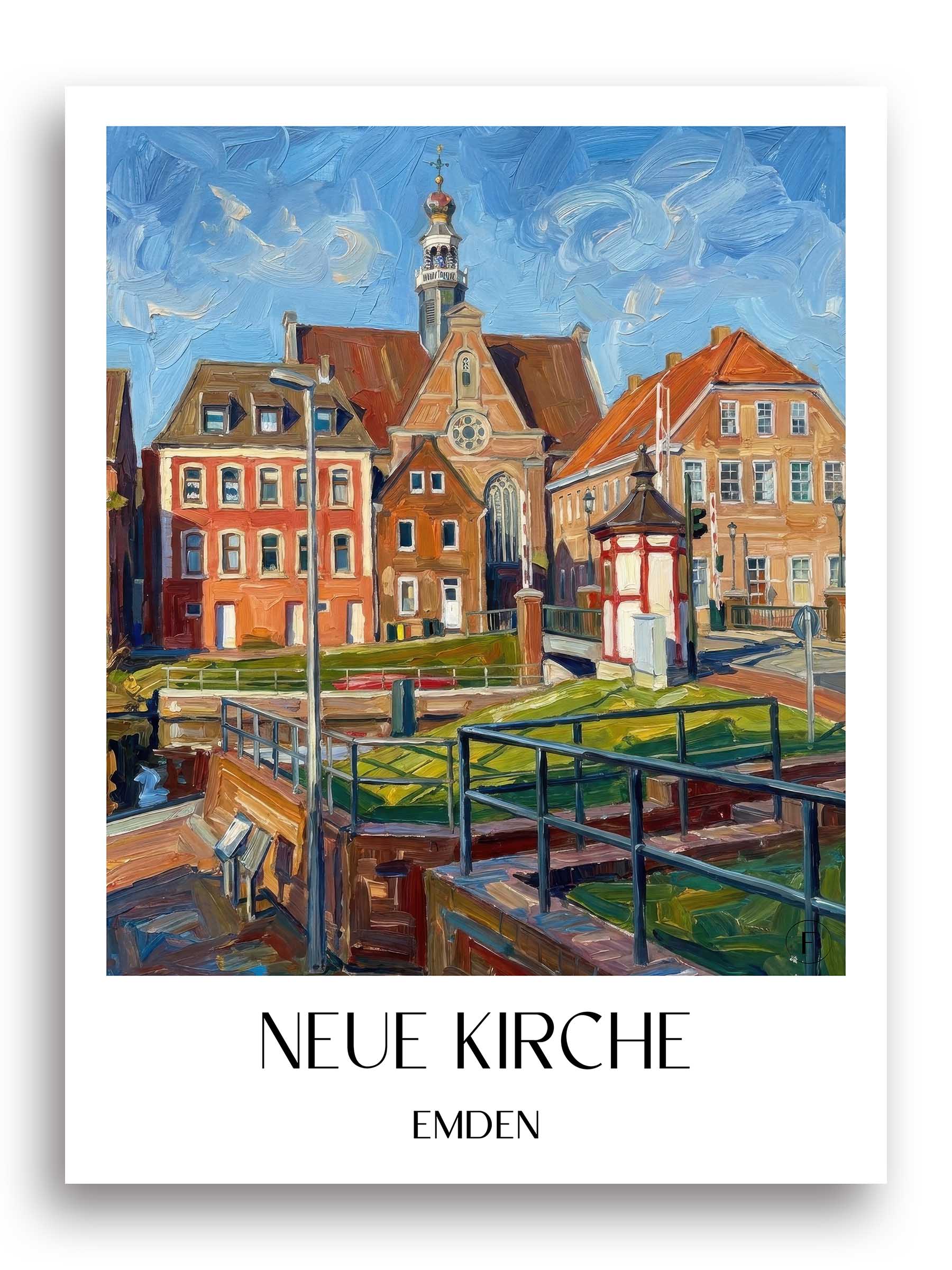 neue-kirche-emden-deutschland-poster-oil-painting-oelgemaelde