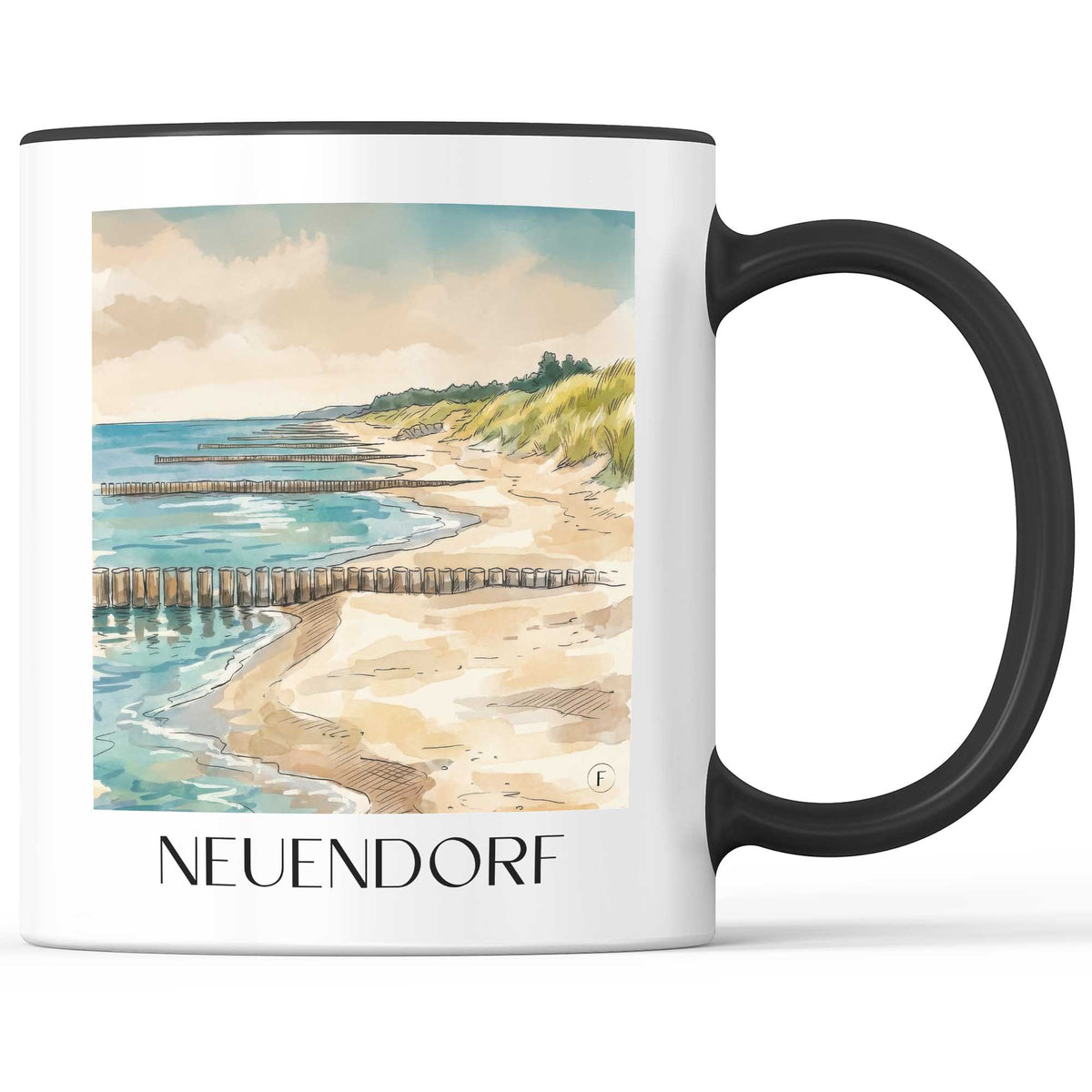 neuendorf-hiddensee-deutschland-kaffeebecher-aquarell