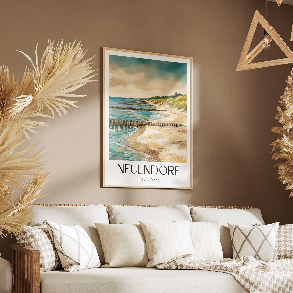 neuendorf-hiddensee-deutschland-poster-aquarell
