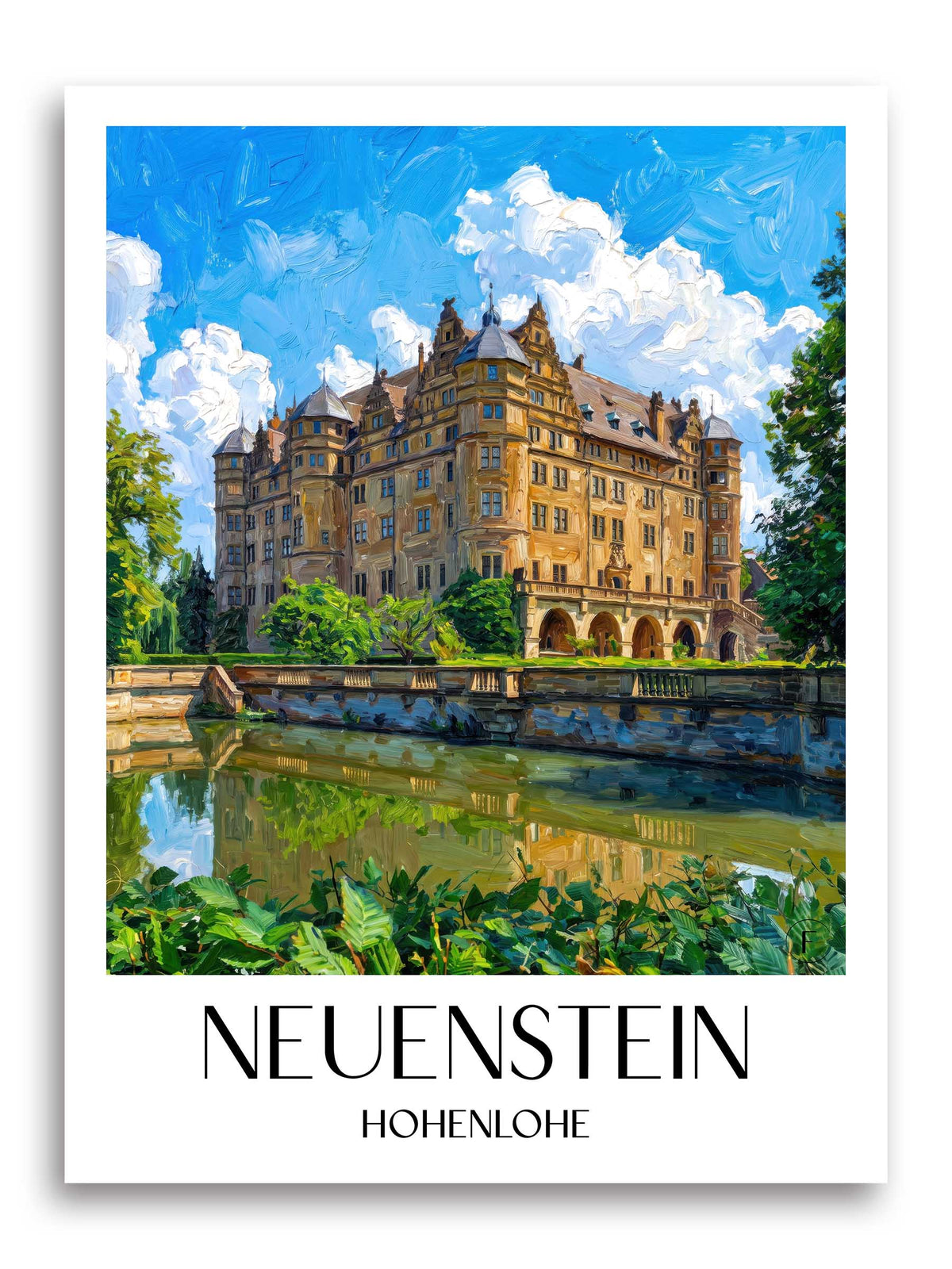 neuenstein-hohenlohe-deutschland-poster-oil-painting-oelgemaelde