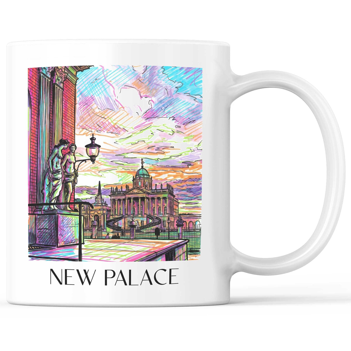 Neues Palais Kaffeebecher - Potsdam - Deutschland Becher - Kaffeetasse im Tag Graffiti Stil - favplace
