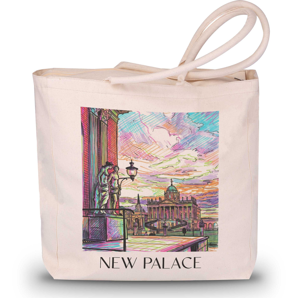 Neues Palais Shopping Tasche - Potsdam - Deutschland Tote Bag - Einkaufstasche im Tag Graffiti Stil - favplace