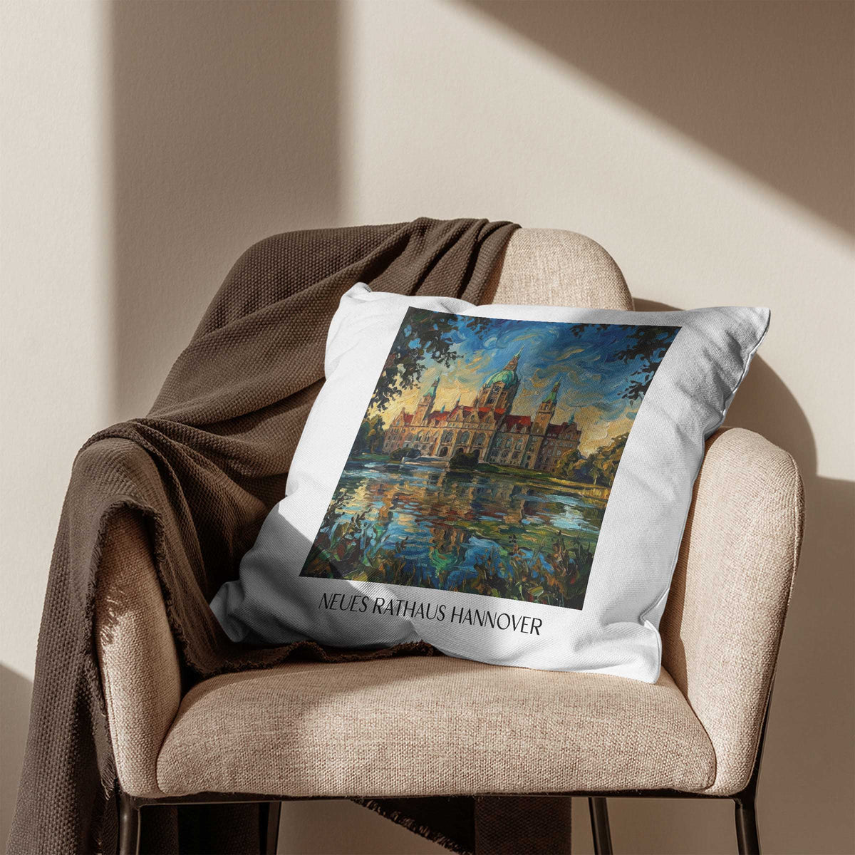 neues-rathaus-hannover-deutschland-kissenbezug-oil-painting-oelgemaelde