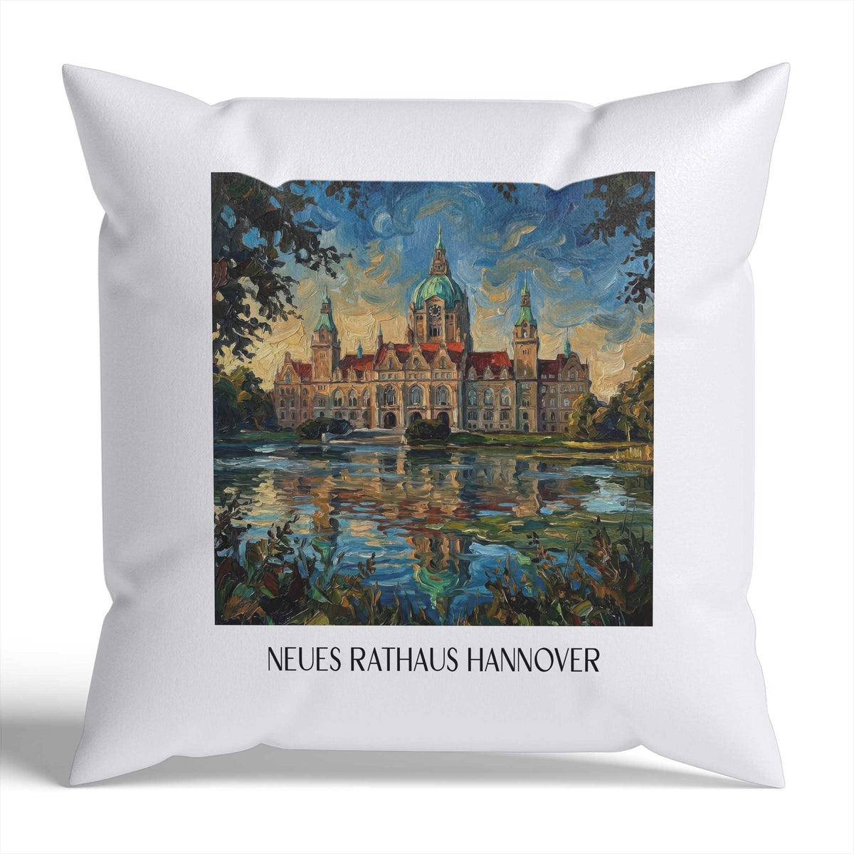 neues-rathaus-hannover-deutschland-kissenbezug-oil-painting-oelgemaelde
