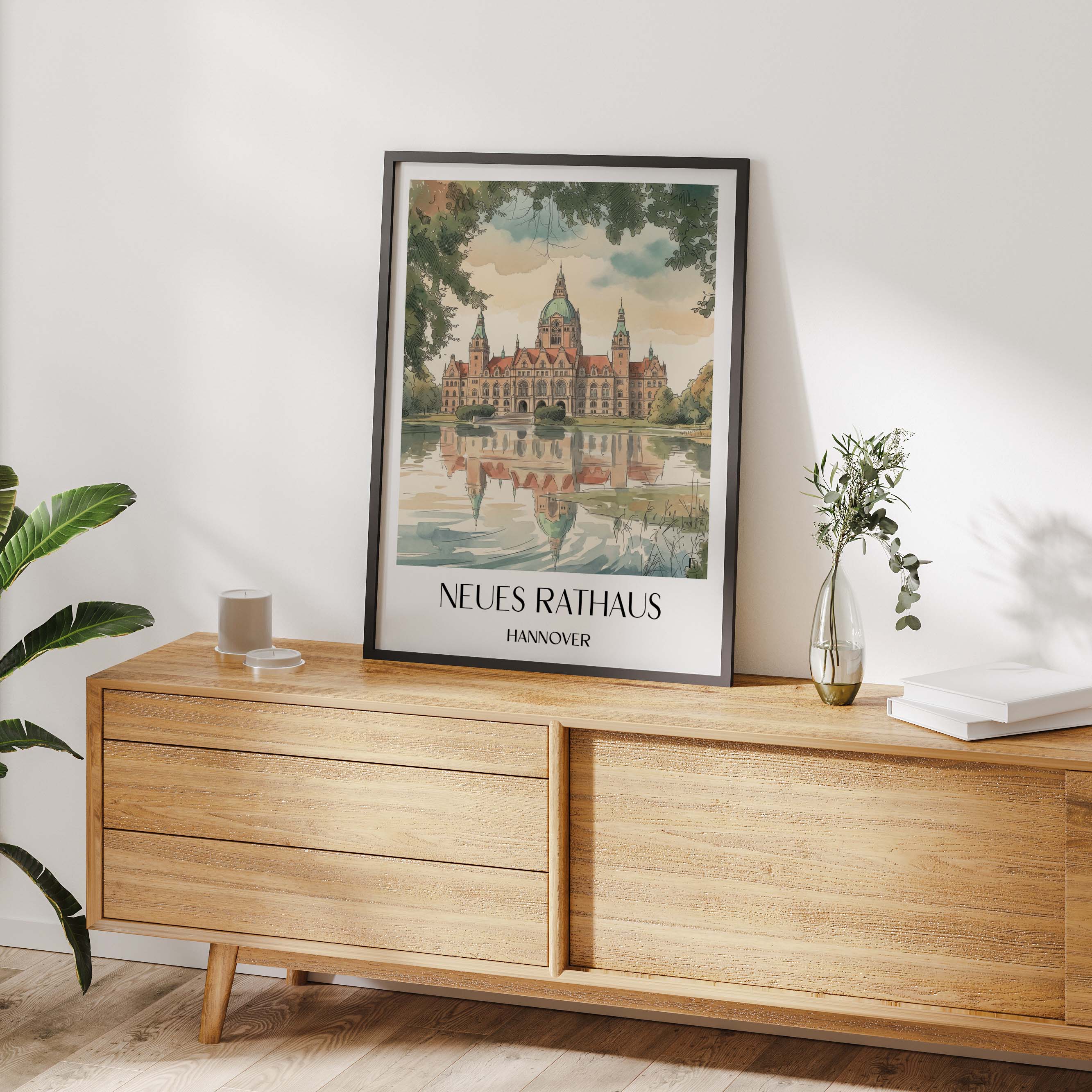 neues-rathaus-hannover-deutschland-poster-aquarell