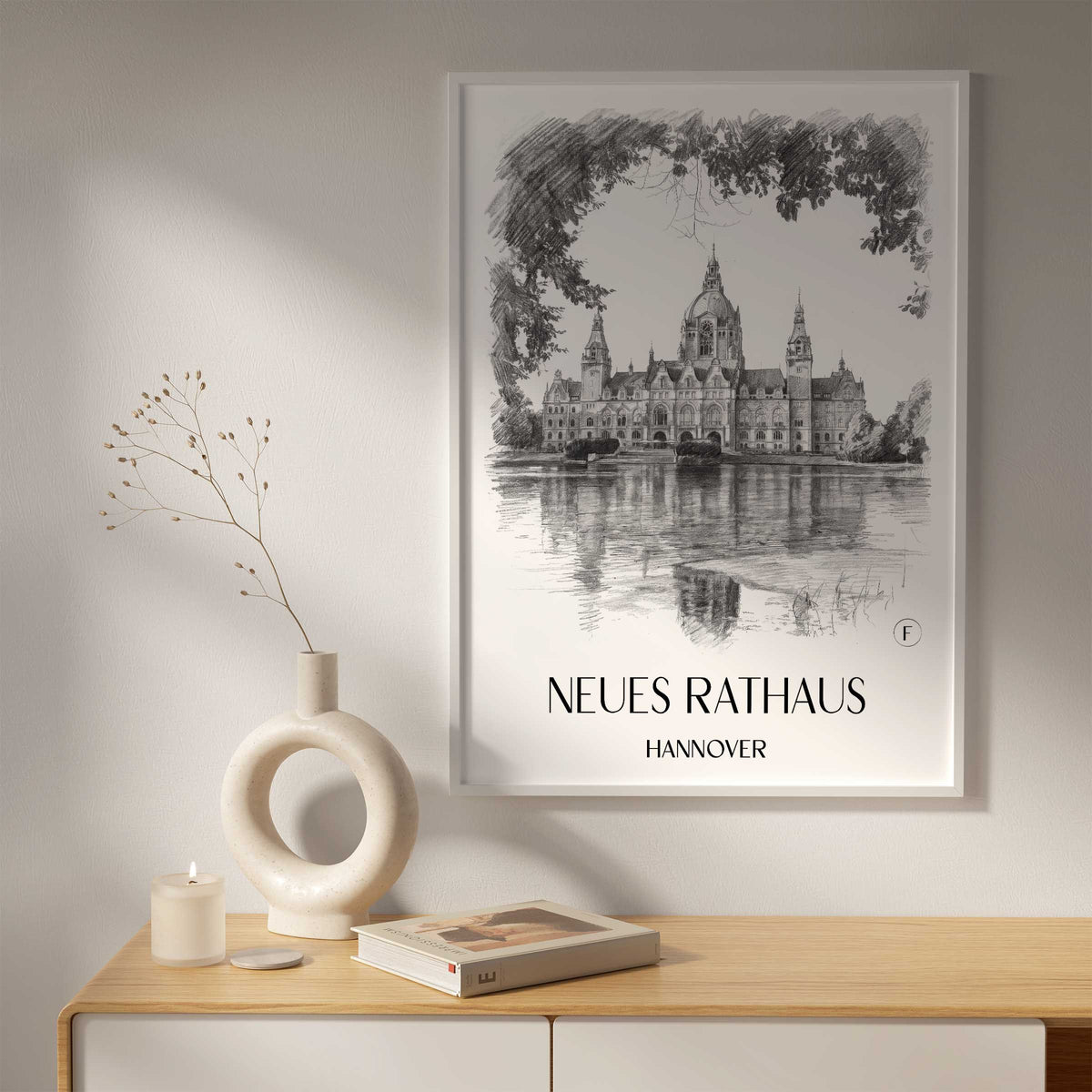 neues-rathaus-hannover-deutschland-poster-bleistift-zeichnung-drawing