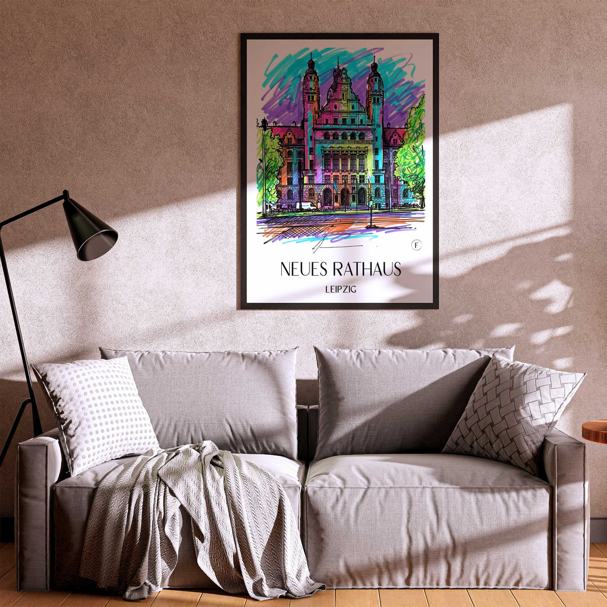 neues-rathaus-leipzig-deutschland-poster-graffiti