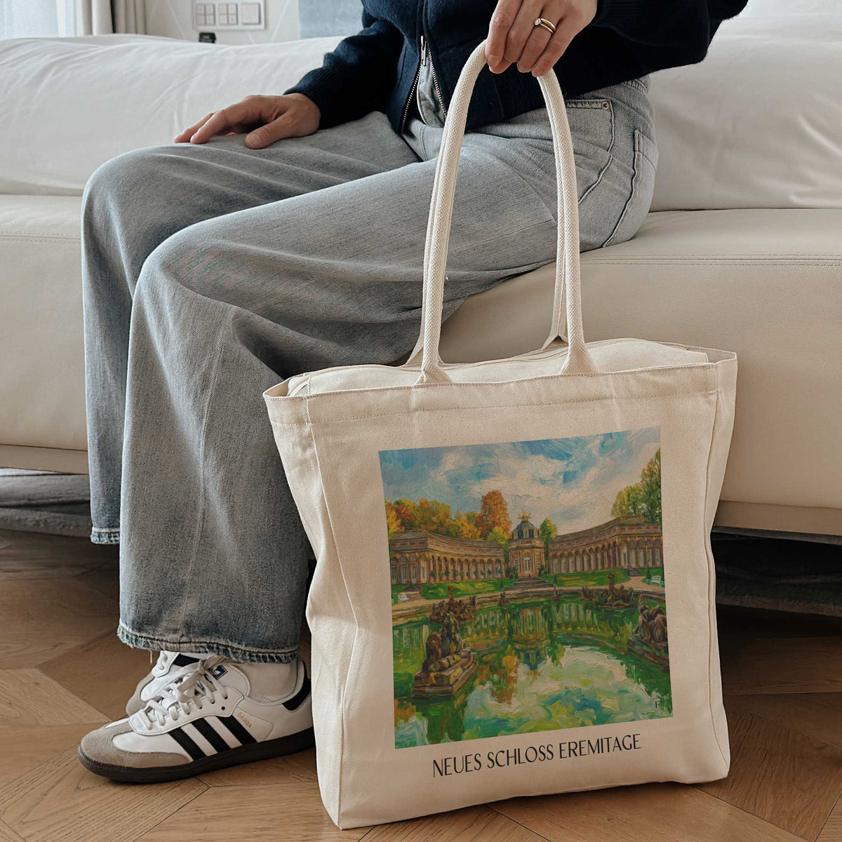 neues-schloss-eremitage-bayreuth-deutschland-einkaufstasche-oil-painting-oelgemaelde