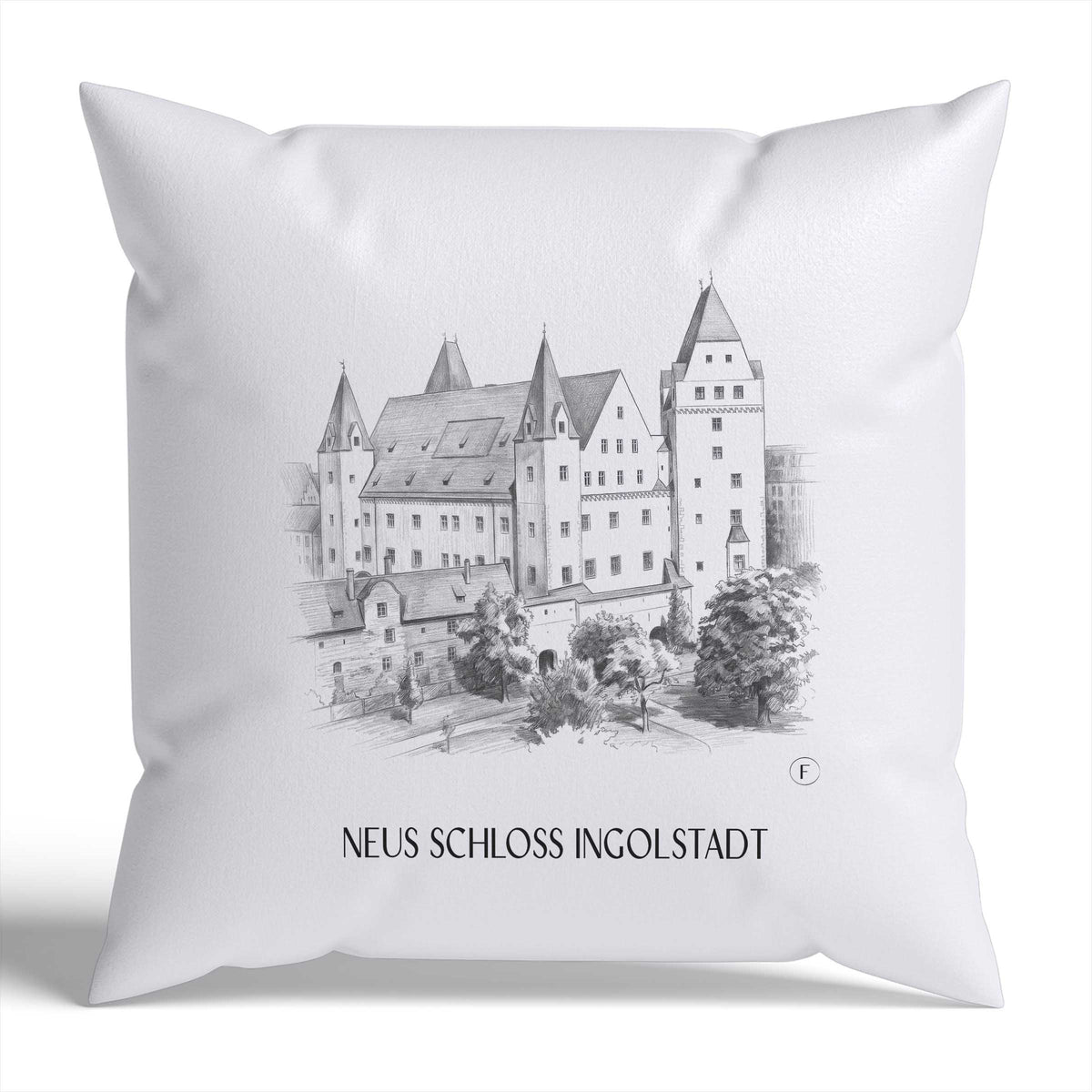 neues-schloss-ingolstadt-deutschland-kissenbezug-bleistift-zeichnung-drawing