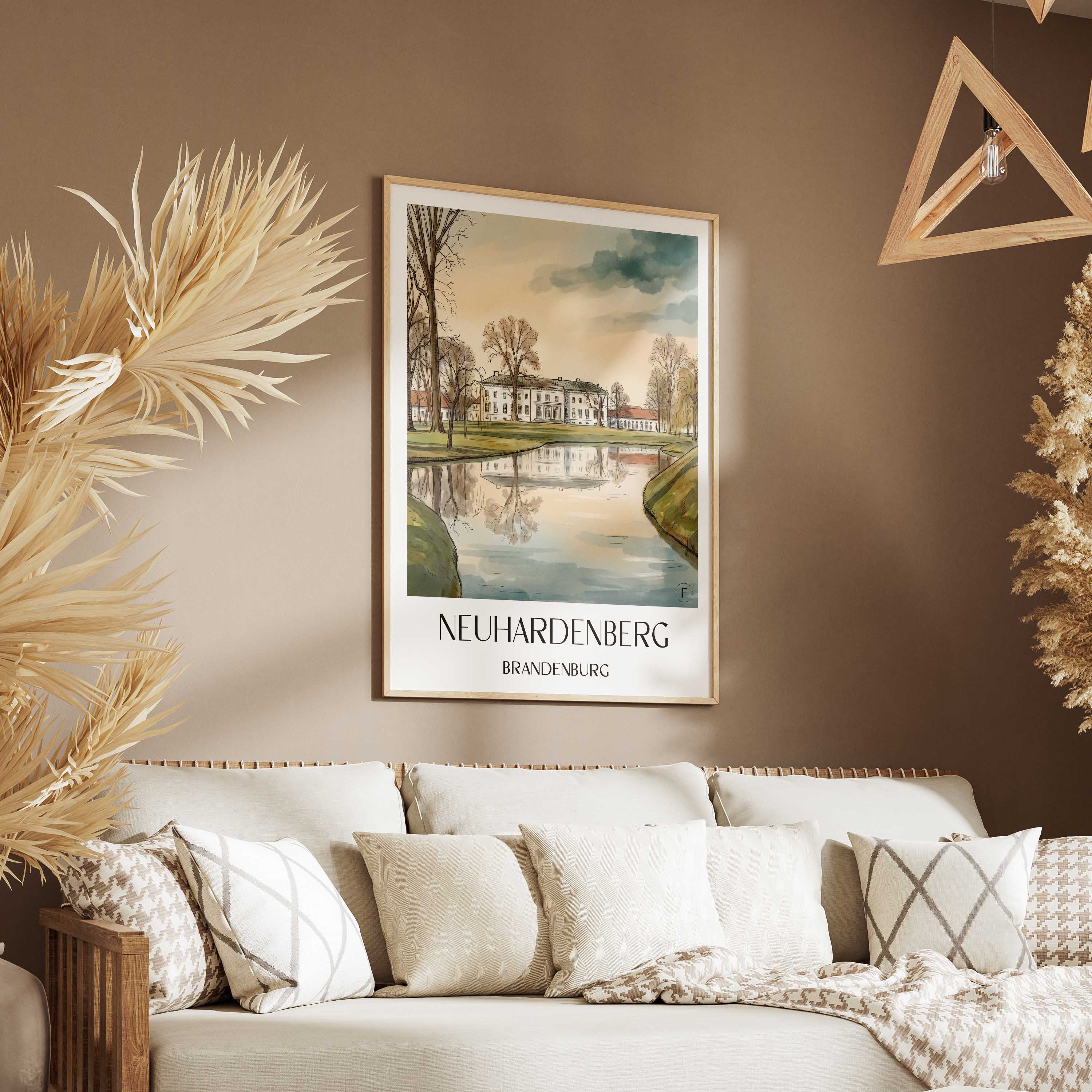 neuhardenberg-brandenburg-deutschland-poster-aquarell