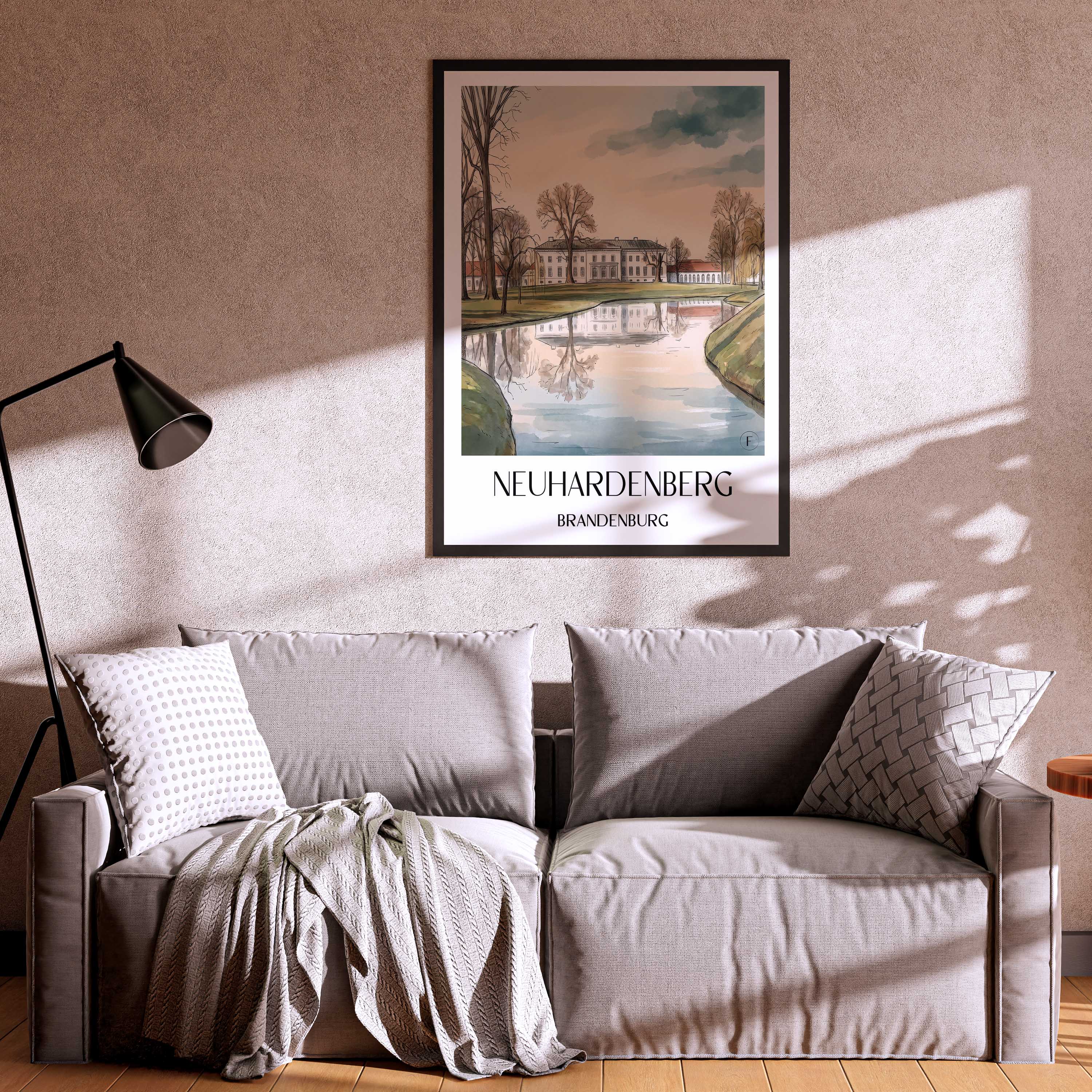 neuhardenberg-brandenburg-deutschland-poster-aquarell