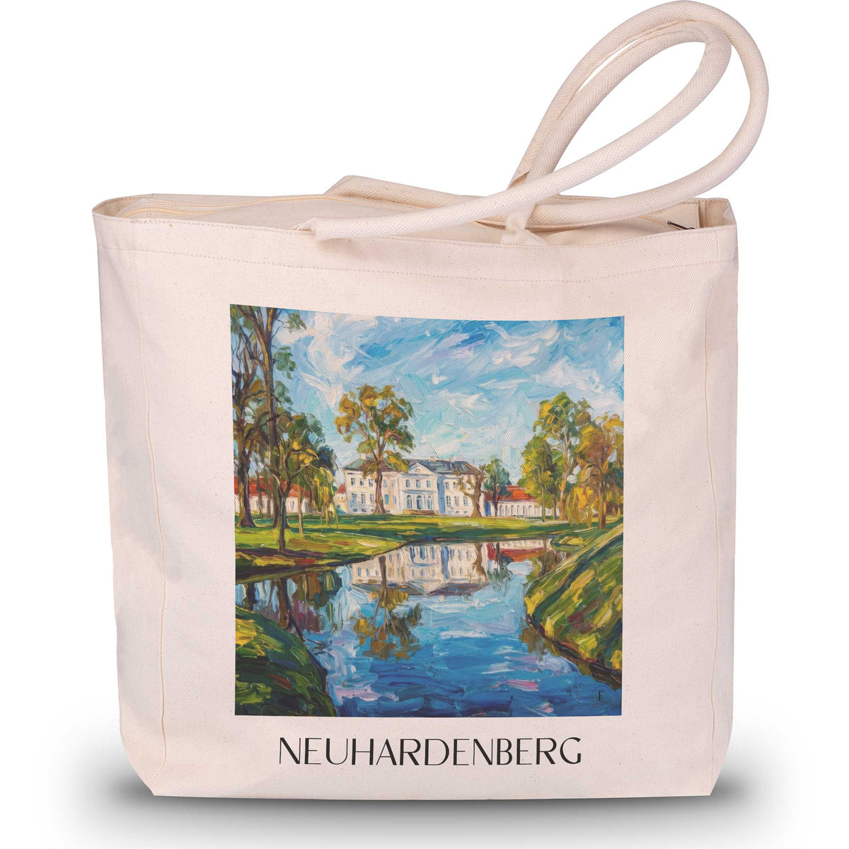 Neuhardenberg Shopping Tasche - Brandenburg - Deutschland Tote Bag - Einkaufstasche im Ölgemälde Stil - favplace