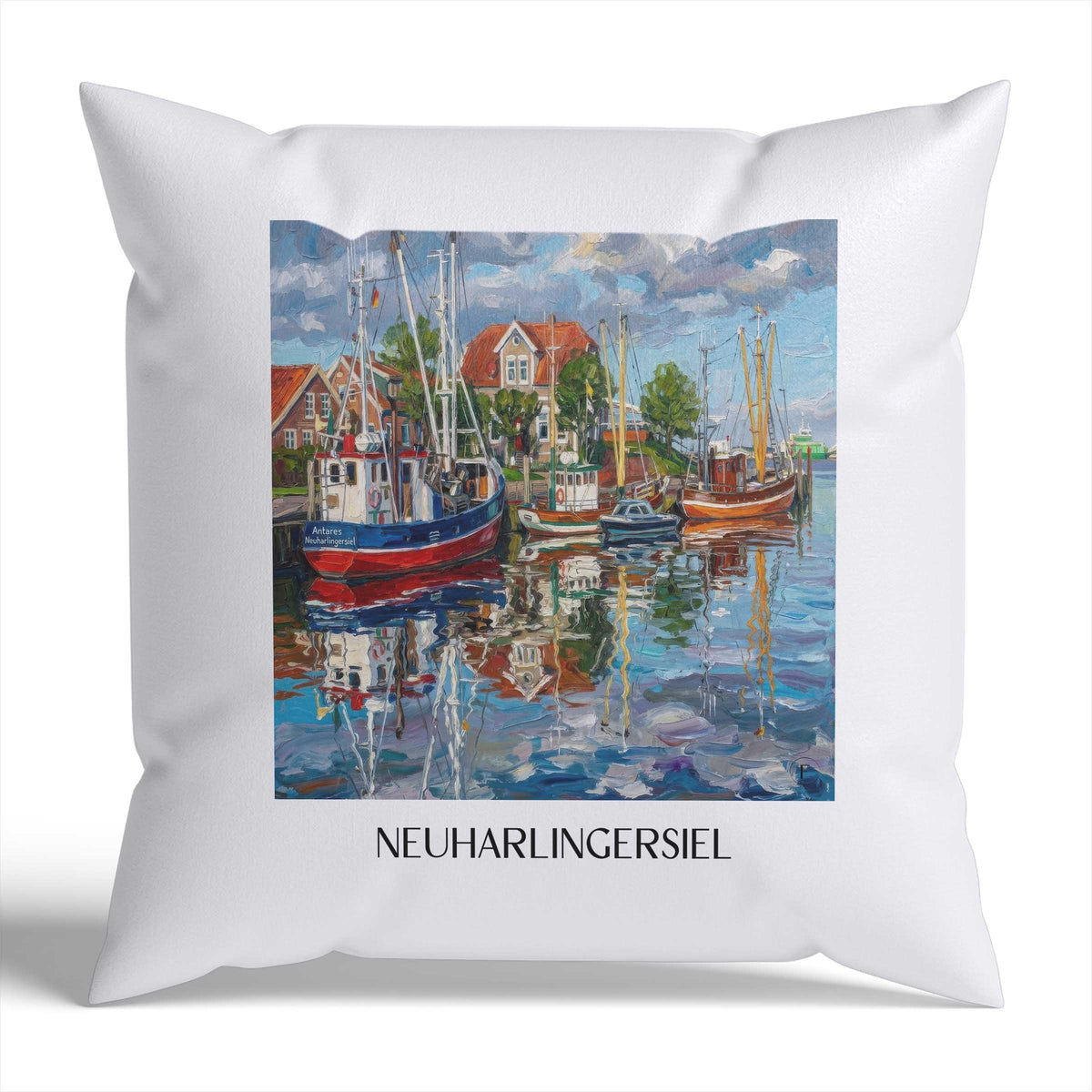 neuharlingersiel-ostfriesland-deutschland-kissenbezug-oil-painting-oelgemaelde