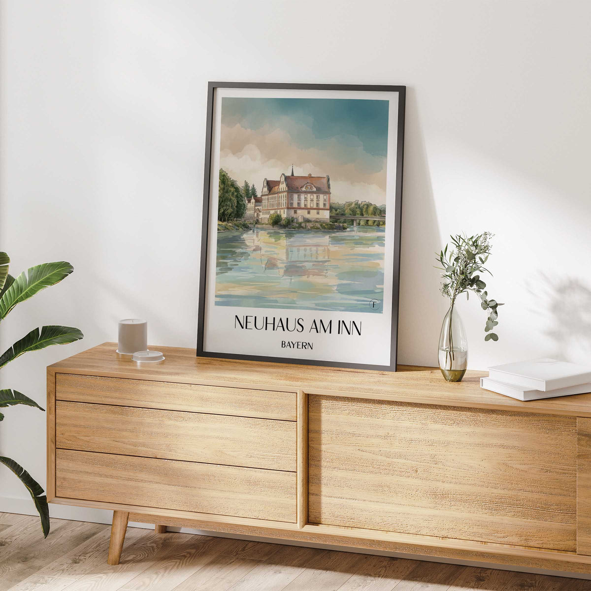 neuhaus-am-inn-bayern-deutschland-poster-aquarell