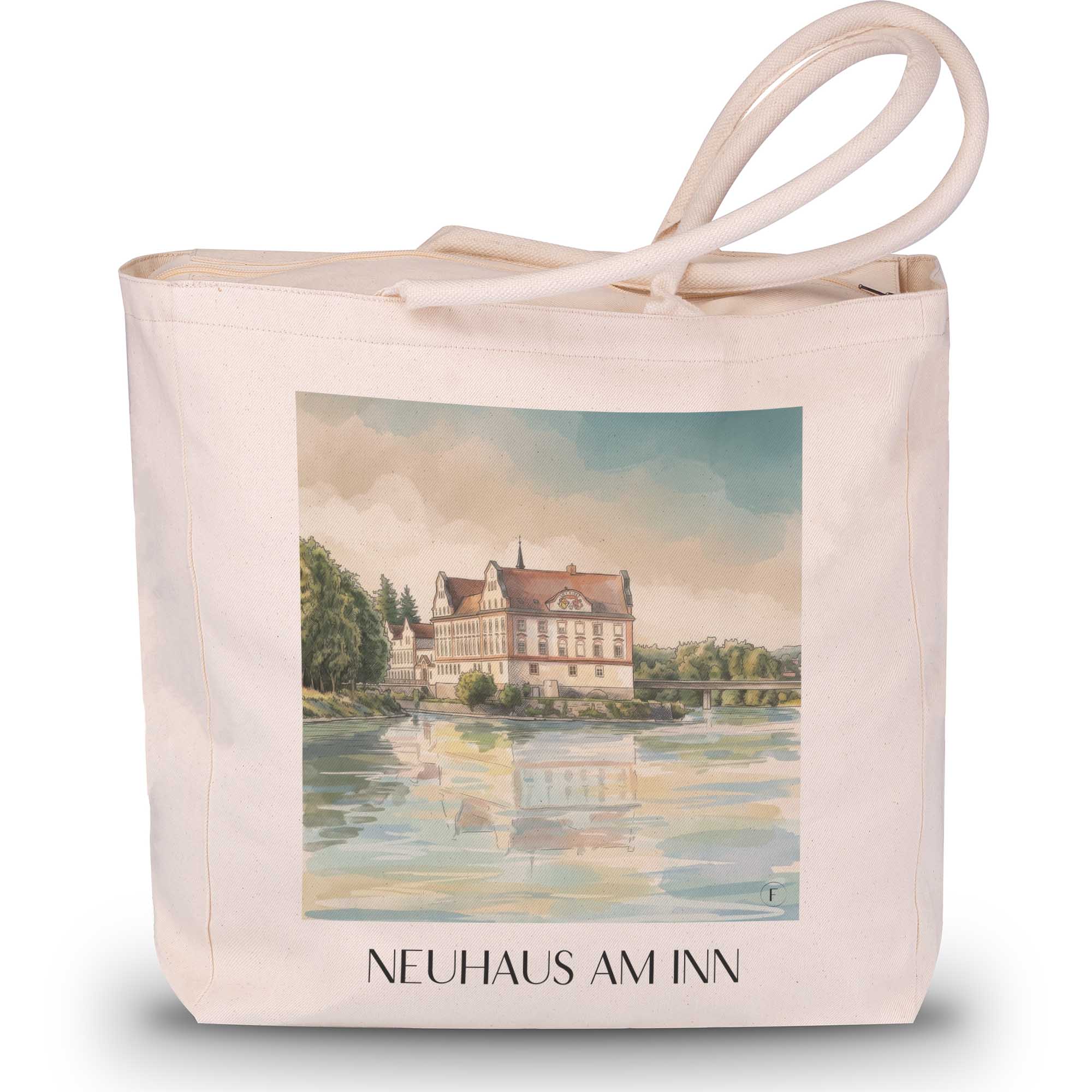 neuhaus-am-inn-bayern-deutschland-einkaufstasche-aquarell