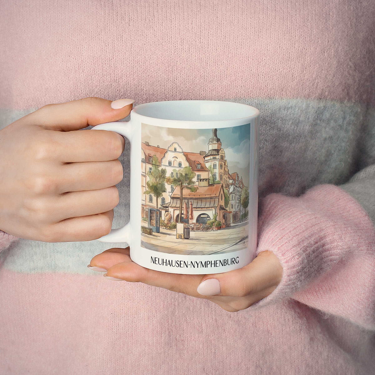 neuhausen-nymphenburg-münchen-deutschland-kaffeebecher-aquarell