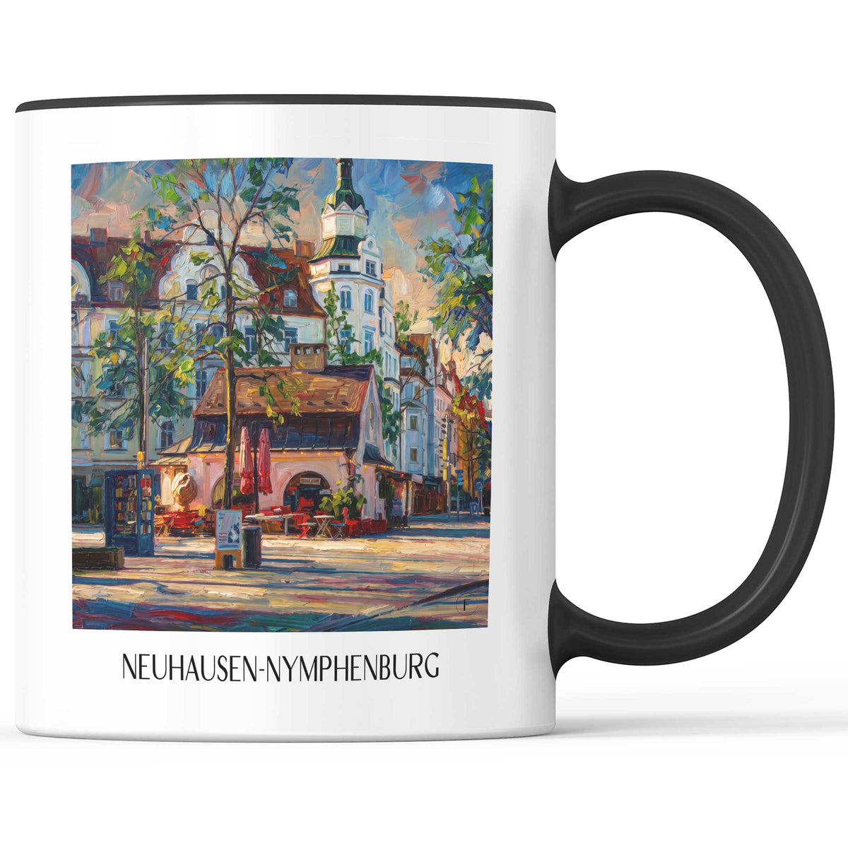 Neuhausen-Nymphenburg Kaffeebecher - München - Deutschland Becher - Kaffeetasse im Ölgemälde Stil - favplace