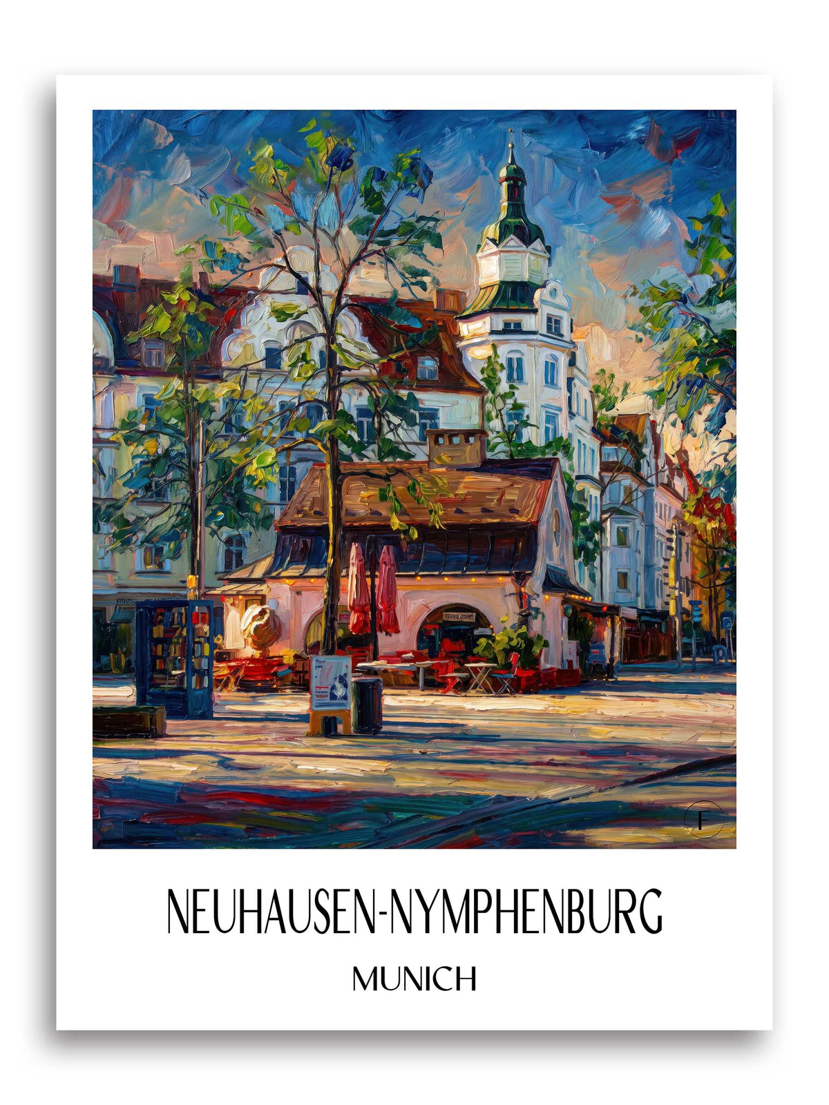 Neuhausen-Nymphenburg Poster - München - Deutschland Kunstdruck - Ölgemälde von A4 bis A1 - favplace