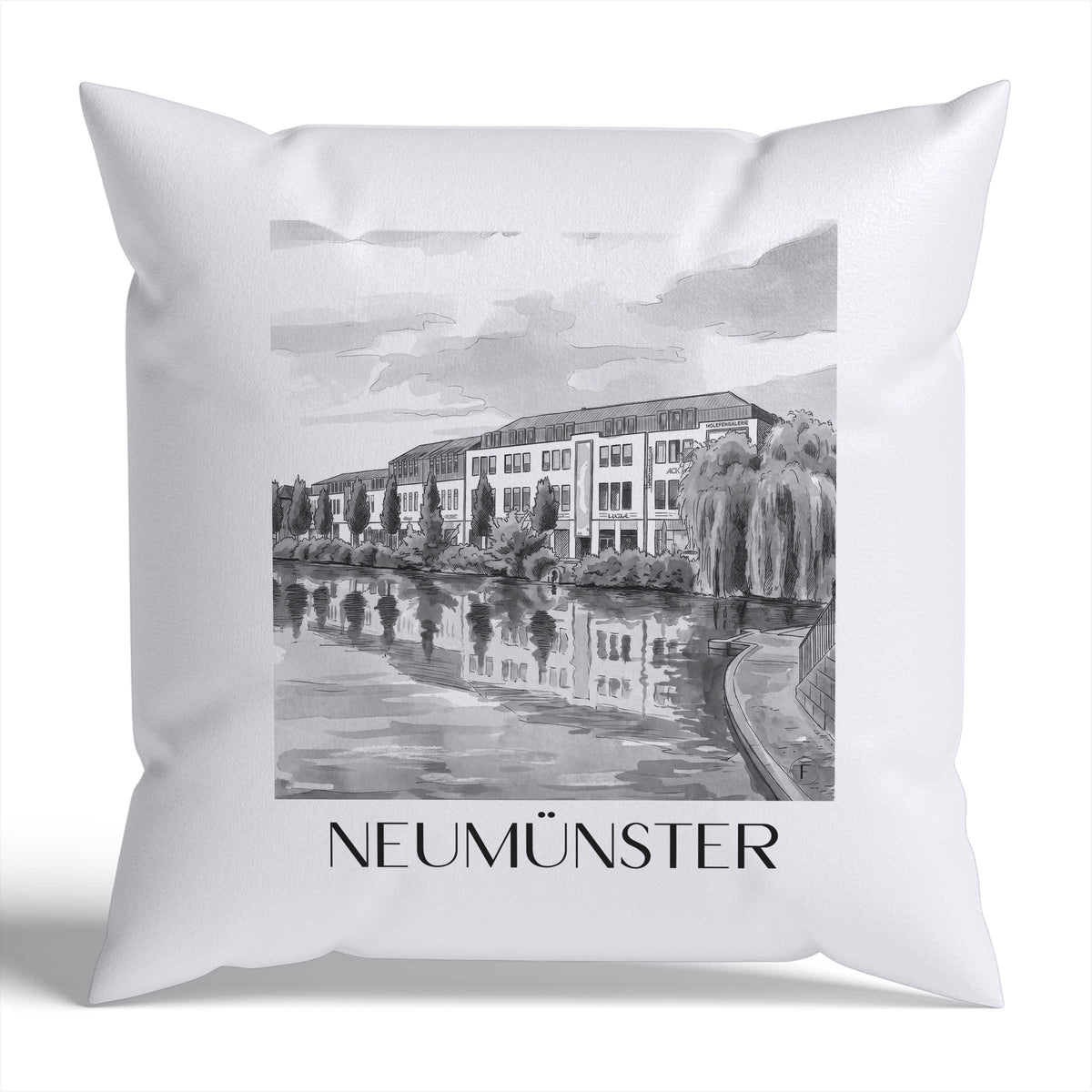 neumünster-schleswig-holstein-deutschland-kissenbezug-aquarell-schwarz-weiss