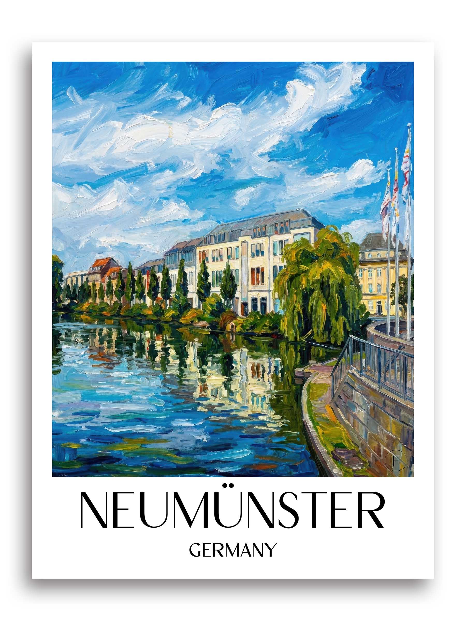 Neumünster Poster - Schleswig-Holstein - Deutschland Kunstdruck - Ölgemälde von A4 bis A1 - favplace