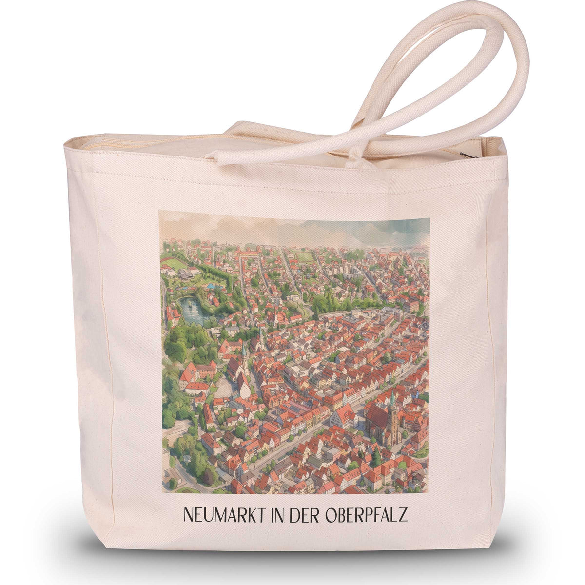 Neumarkt in der Oberpfalz Shopping Tasche - Bayern - Deutschland Tote Bag - Einkaufstasche im Aquarell Stil - favplace