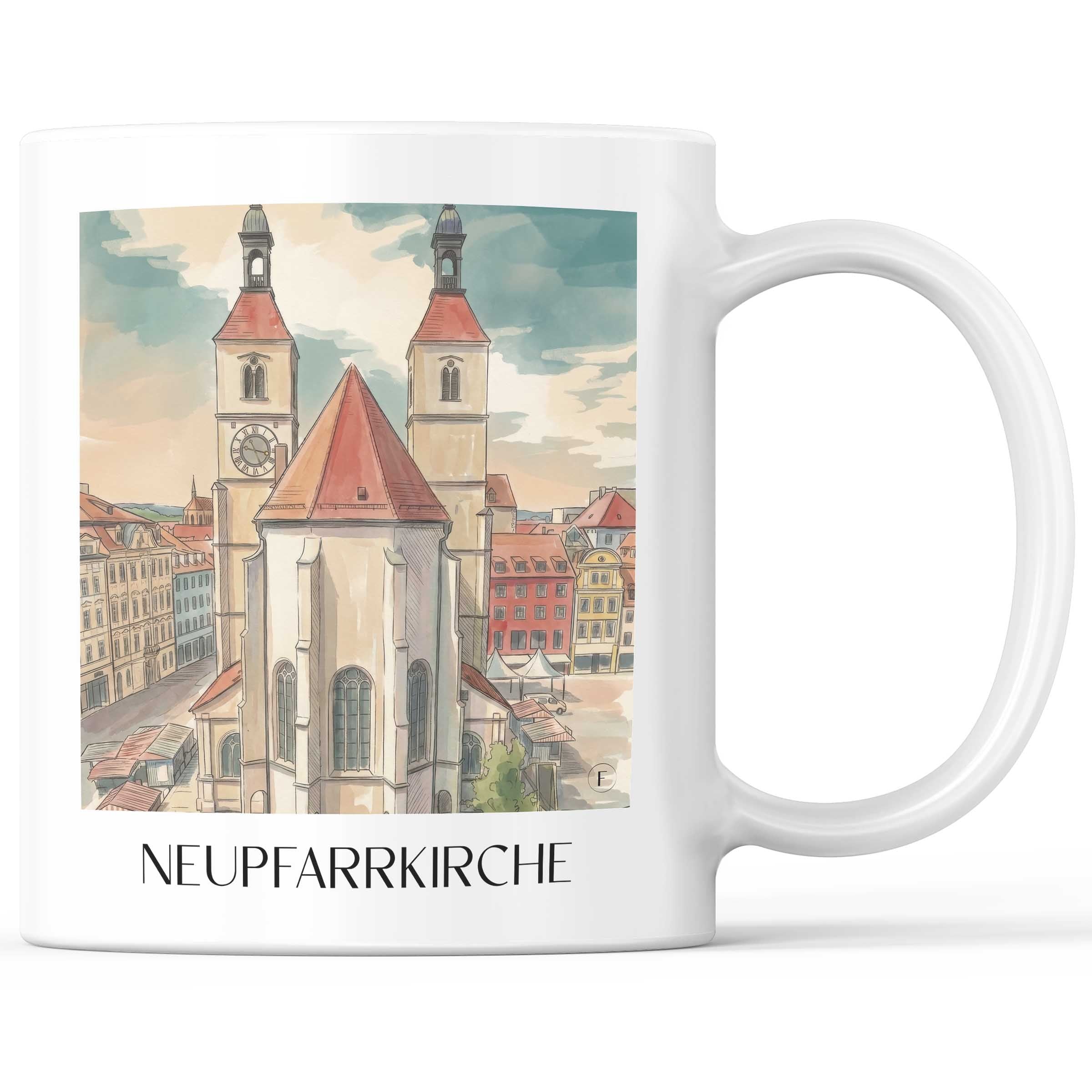 neupfarrkirche-regensburg-deutschland-kaffeebecher-aquarell