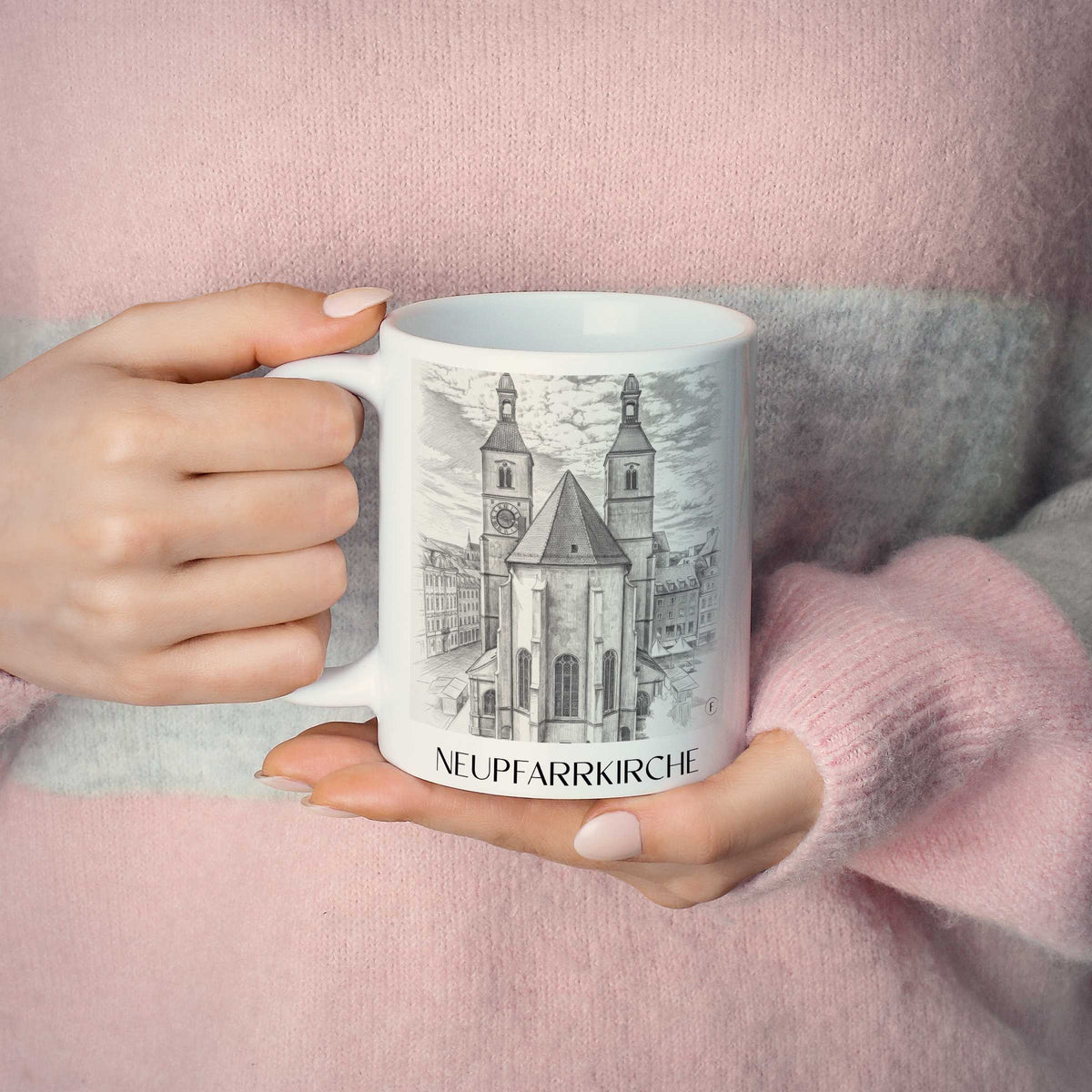 neupfarrkirche-regensburg-deutschland-kaffeebecher-bleistift-zeichnung-drawing
