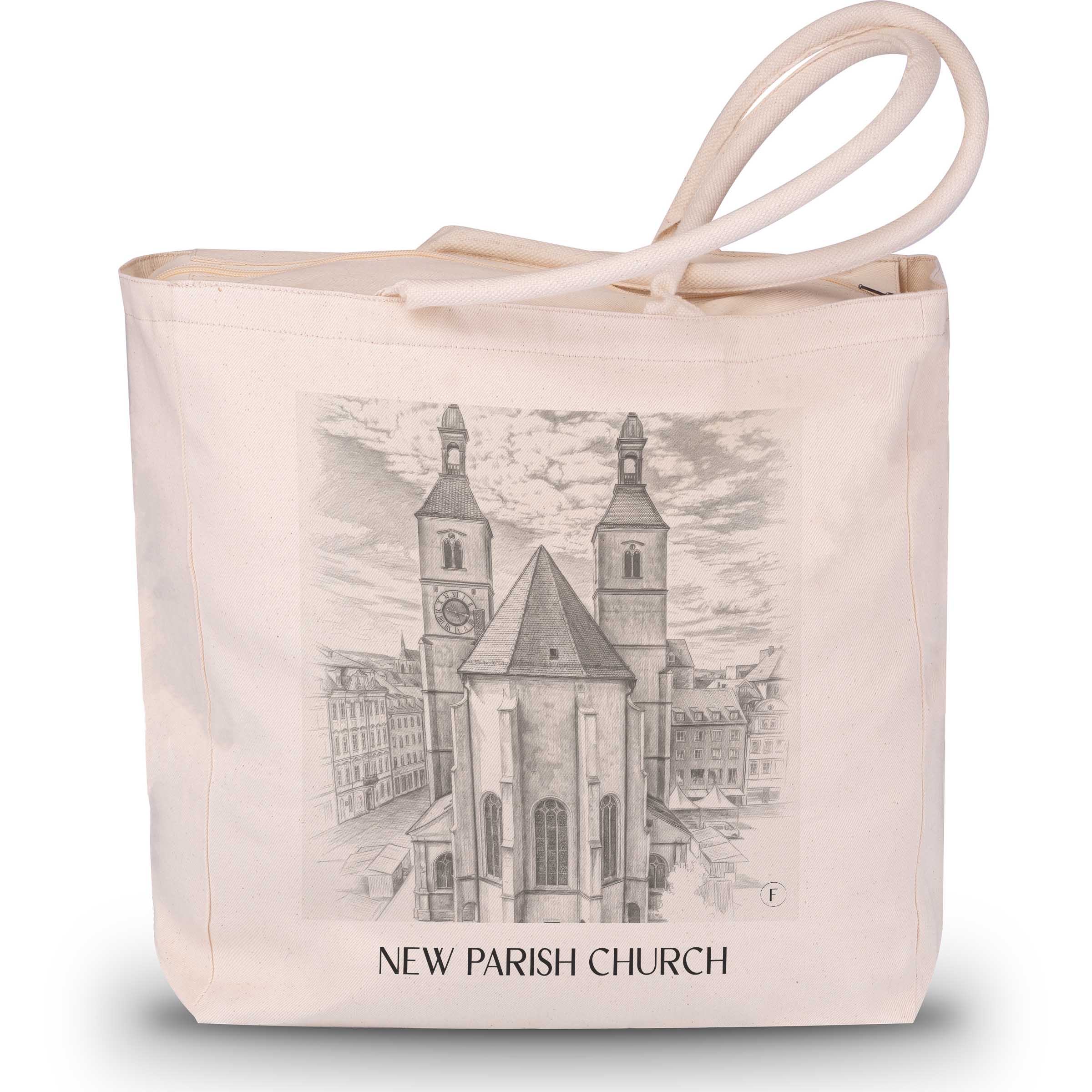 Neupfarrkirche Shopping Tasche - Regensburg - Deutschland Tote Bag - Einkaufstasche im Zeichnung Stil - favplace
