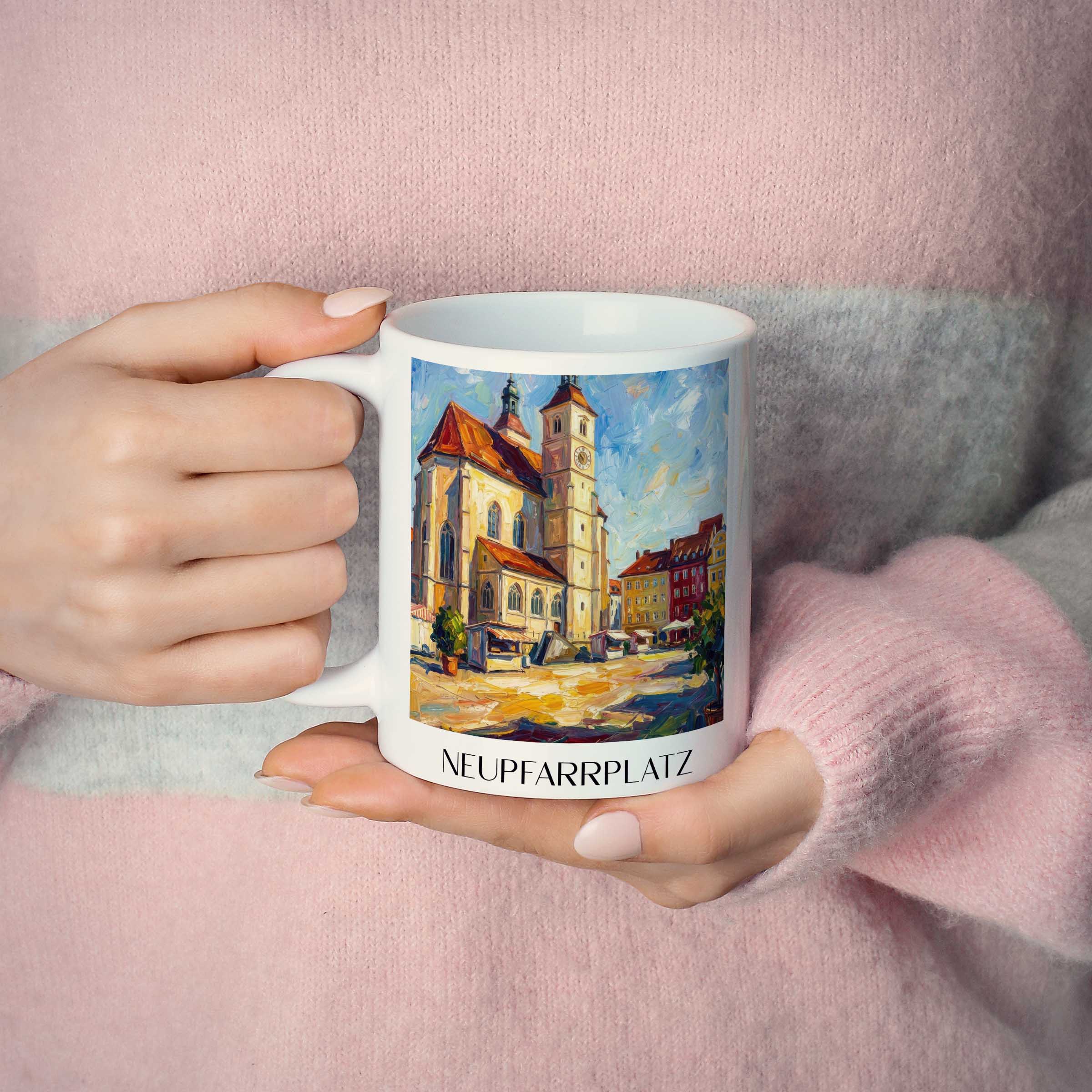 neupfarrplatz-regensburg-deutschland-kaffeebecher-oil-painting-oelgemaelde