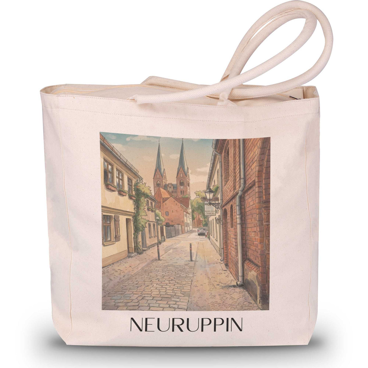 neuruppin-brandenburg-deutschland-einkaufstasche-aquarell