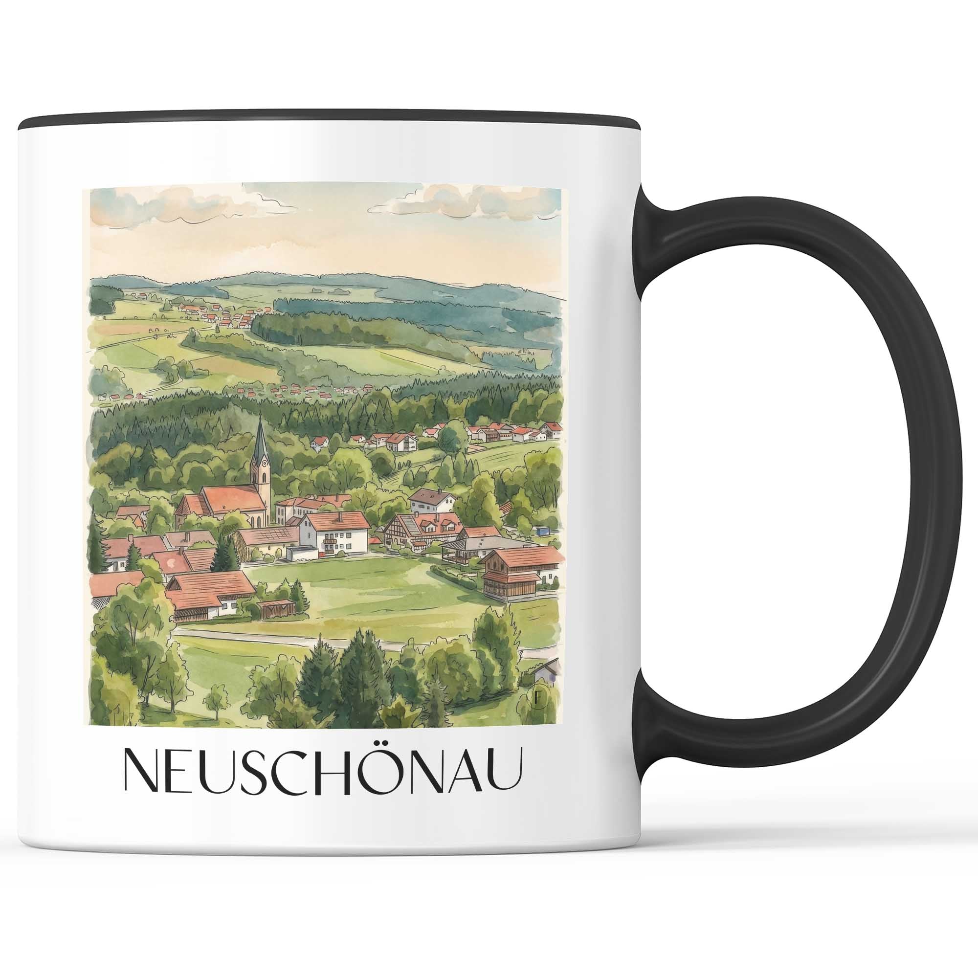 neuschönau-bayerischer-wald-deutschland-kaffeebecher-aquarell