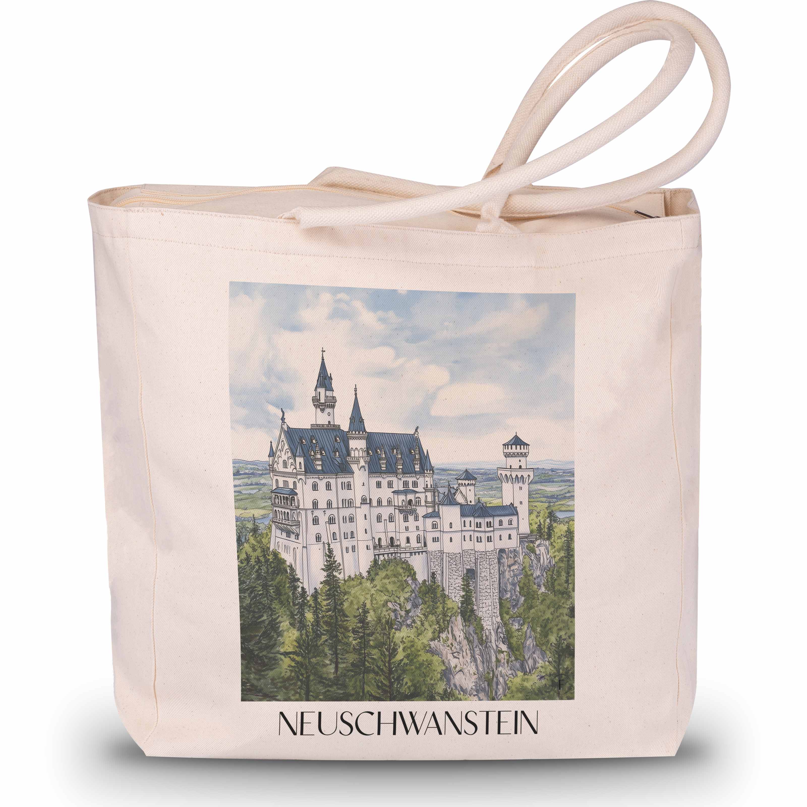 neuschwanstein-deutschland-einkaufstasche-aquarell