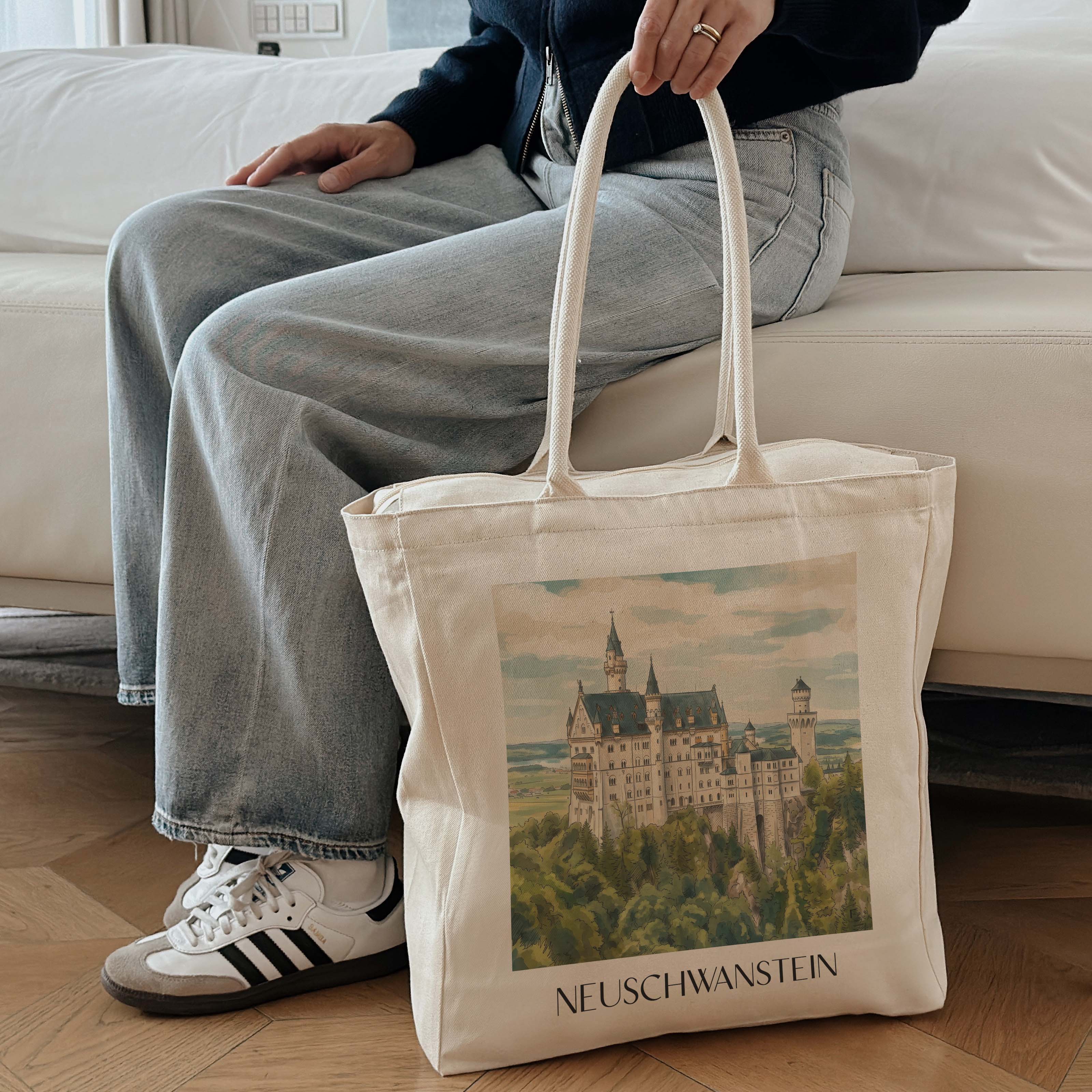 neuschwanstein-deutschland-einkaufstasche-aquarell