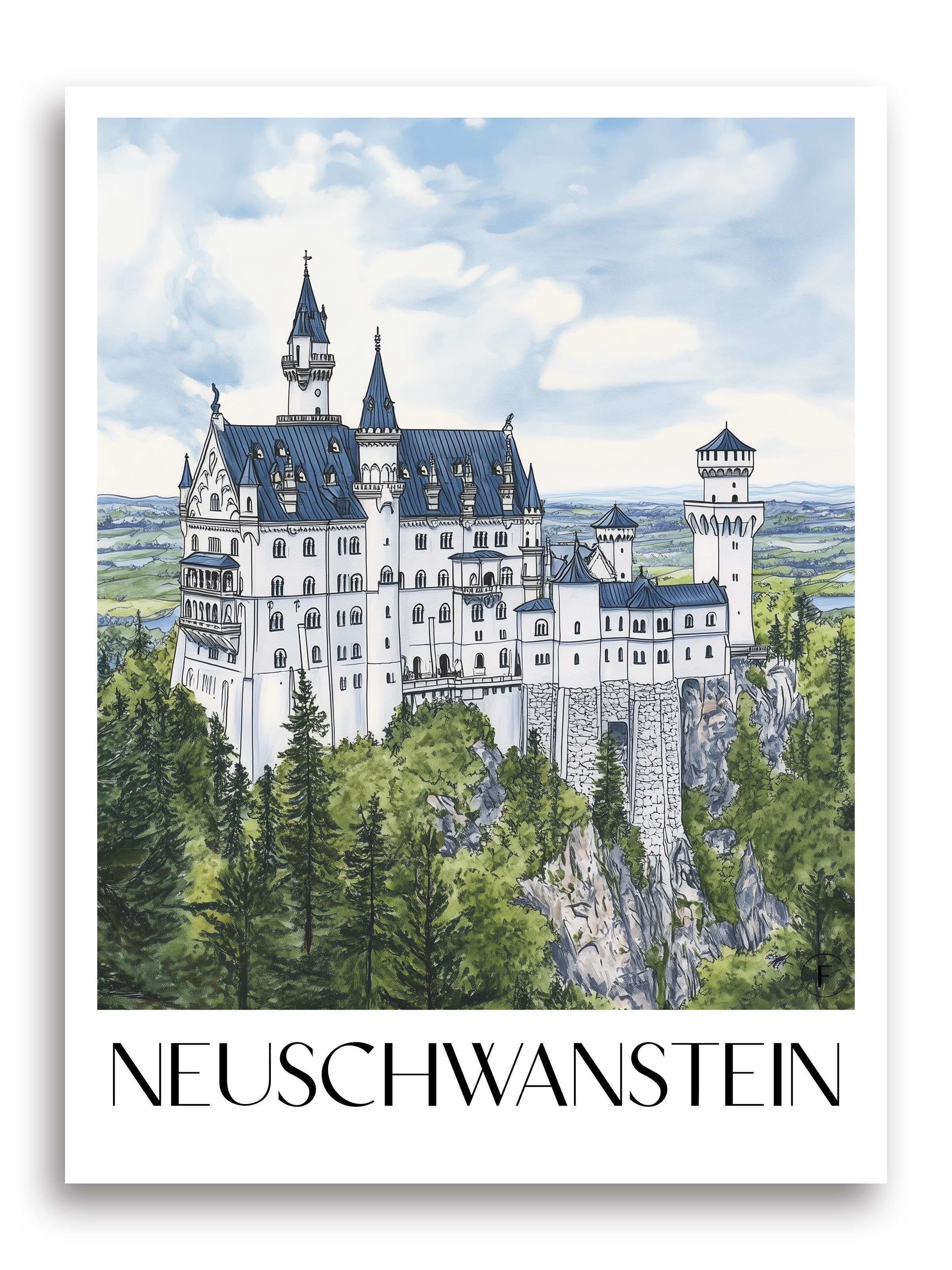 neuschwanstein-deutschland-poster-aquarell
