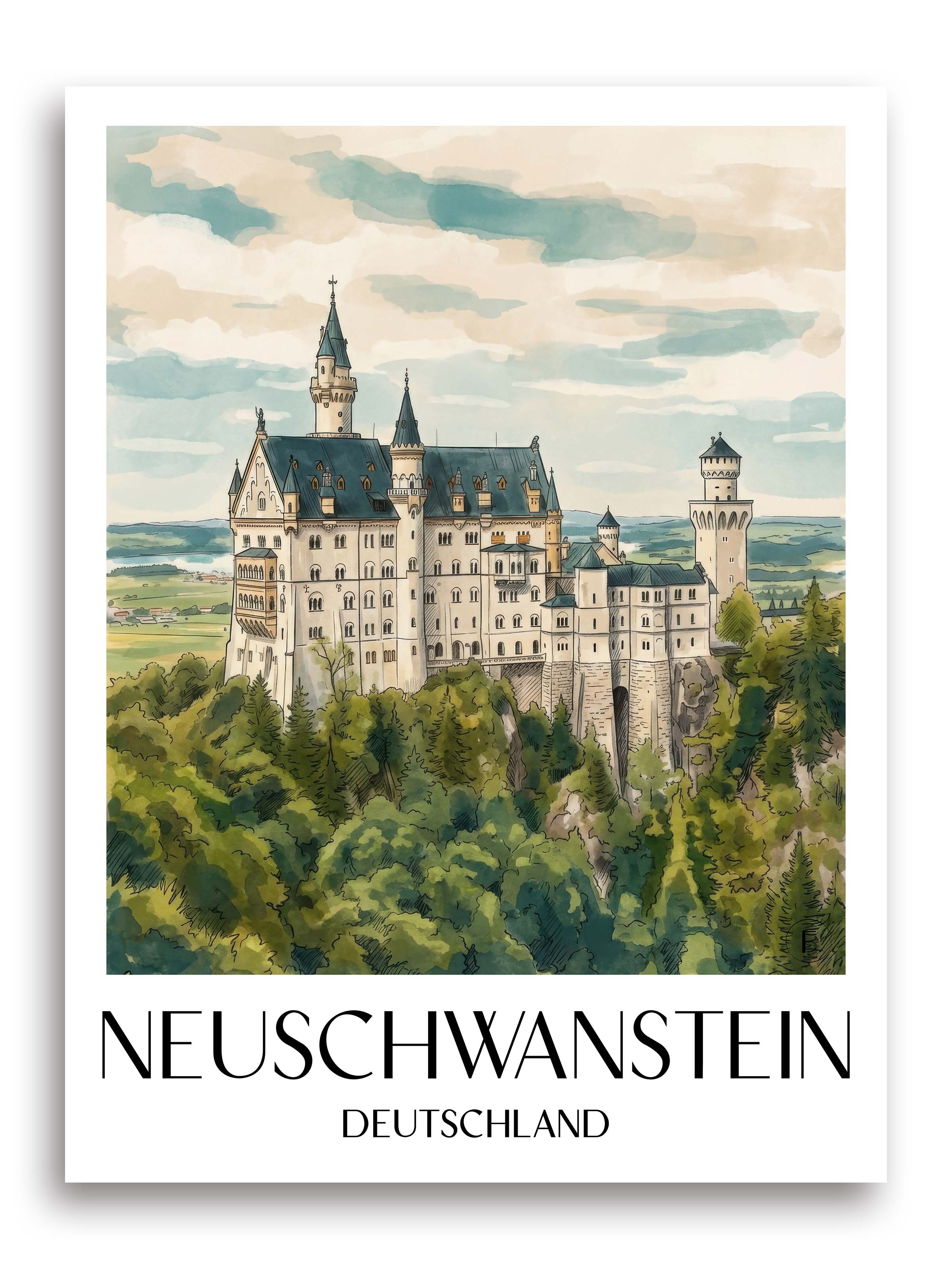 neuschwanstein-deutschland-poster-aquarell