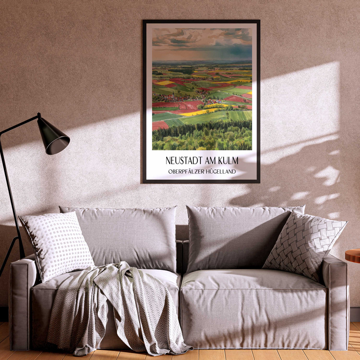 neustadt-am-kulm-oberpfälzer-hügelland-deutschland-poster-aquarell