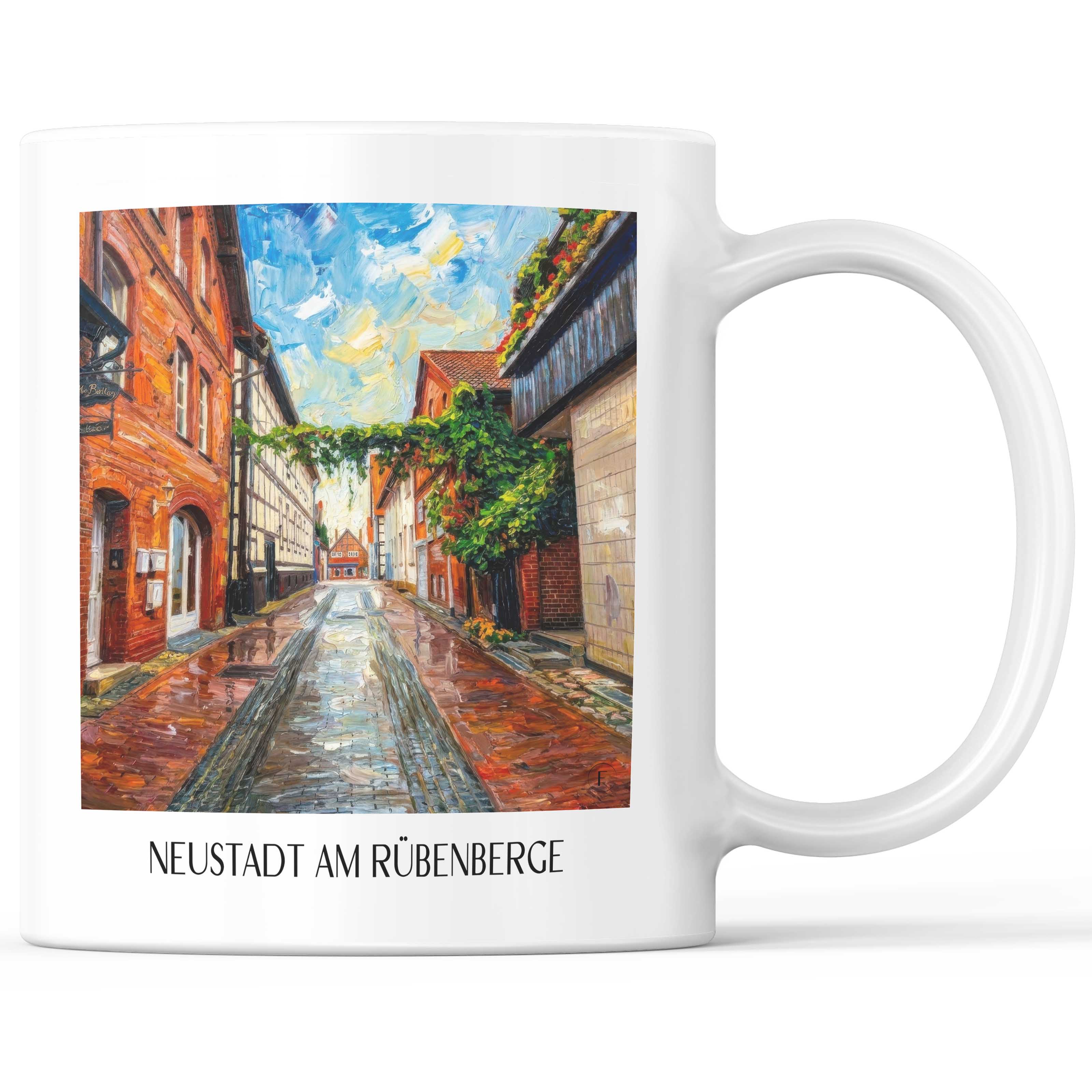Neustadt am Rübenberge Kaffeebecher - Niedersachsen - Deutschland Becher - Kaffeetasse im Ölgemälde Stil - favplace
